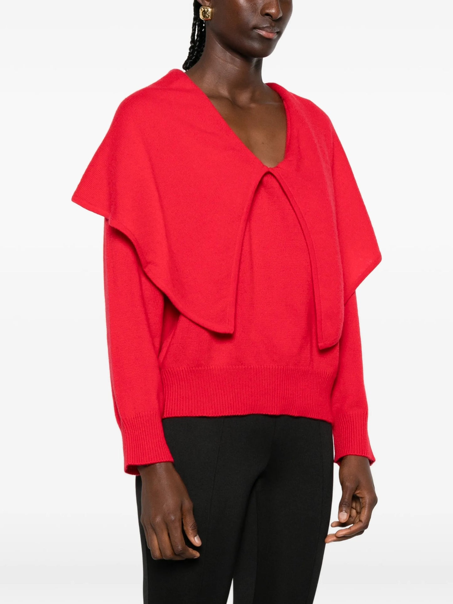 Malia draped-panel sweater