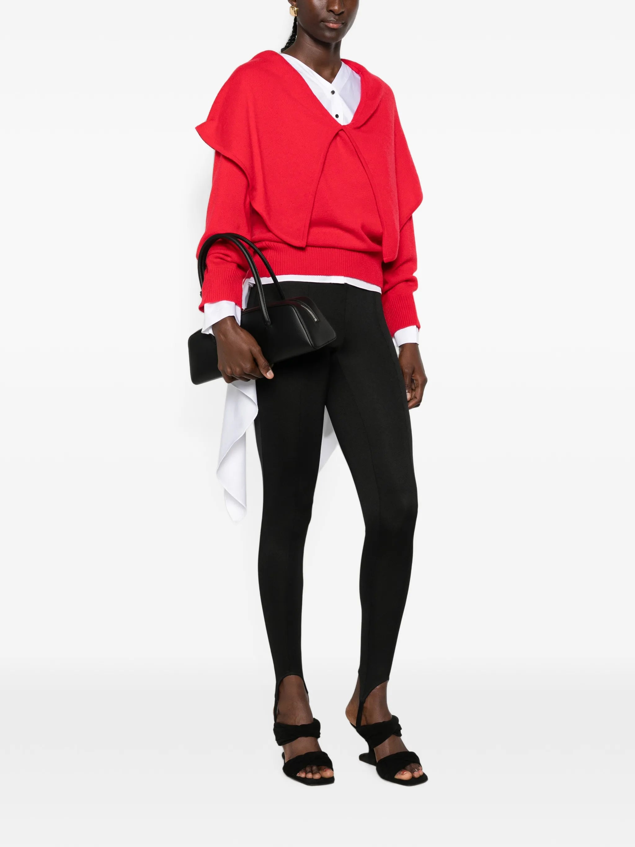 Malia draped-panel sweater