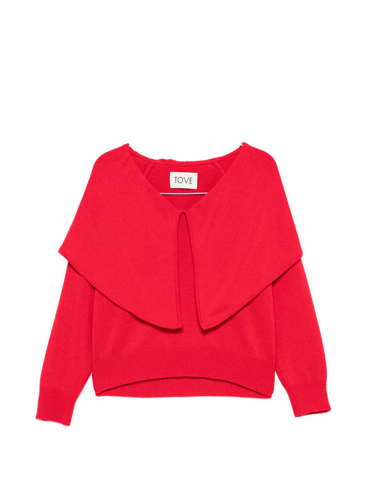 Malia draped-panel sweater
