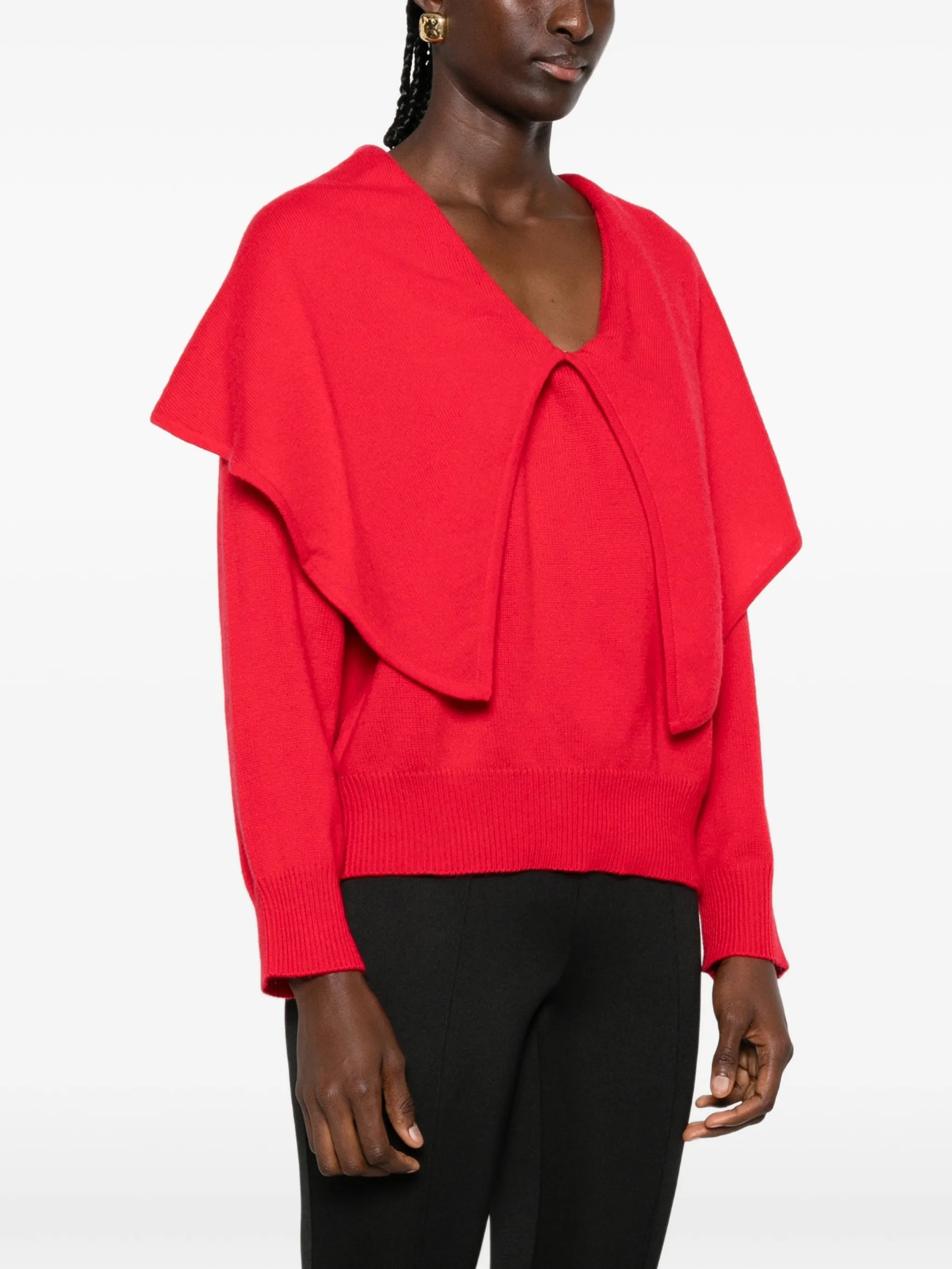 Malia draped-panel sweater
