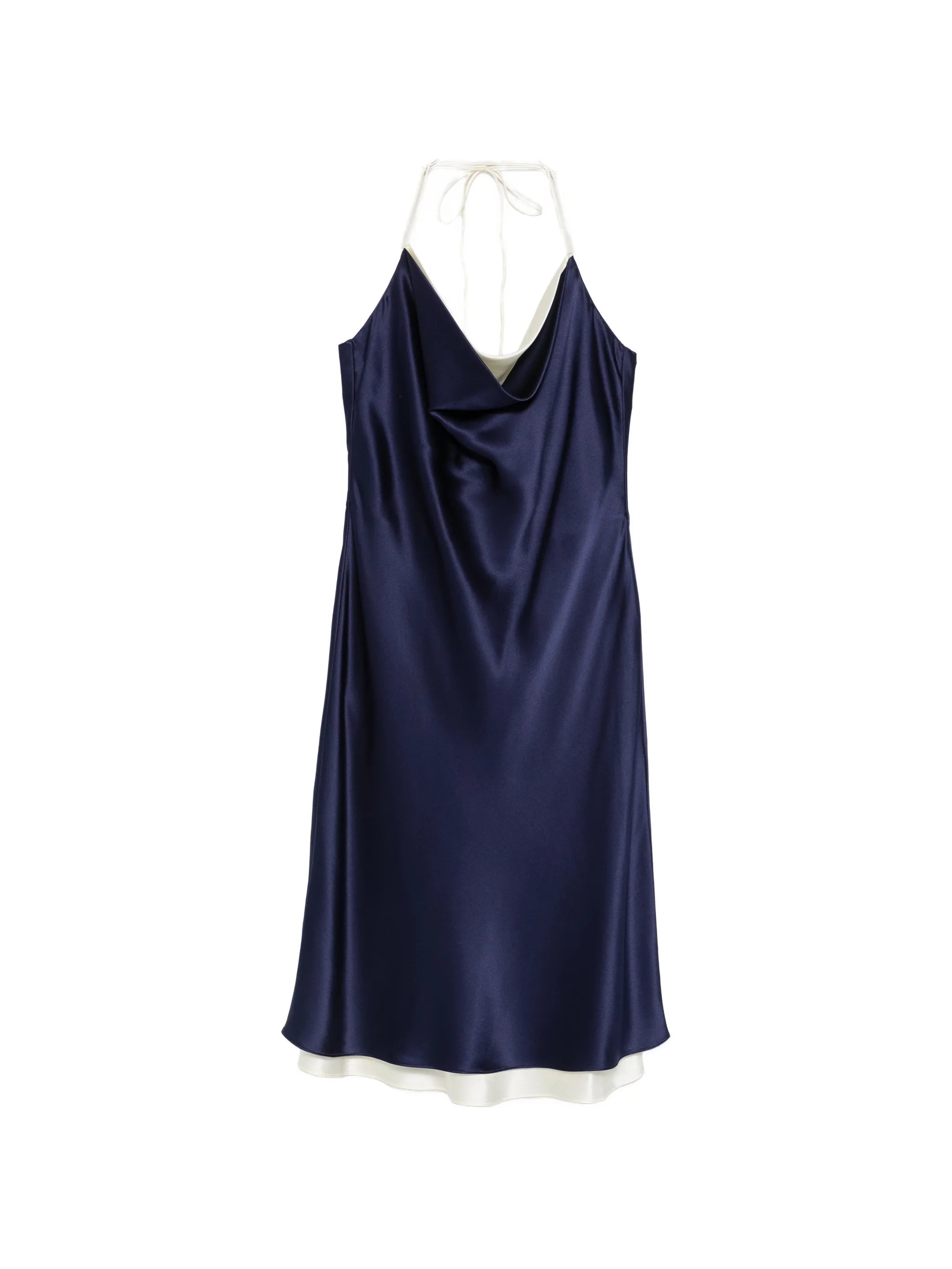 Joss cowl-neck midi dress