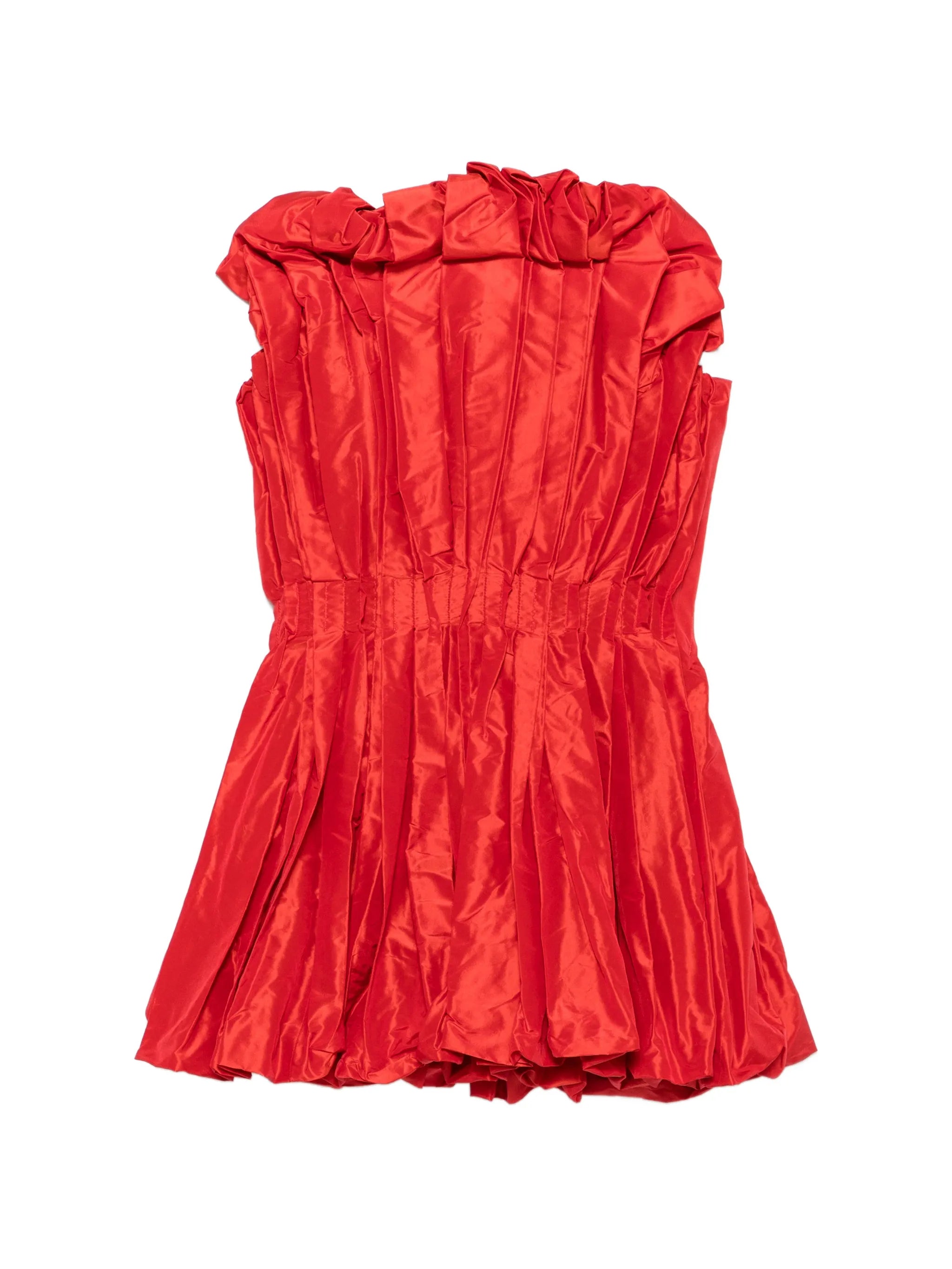 Marina pleated strapless top
