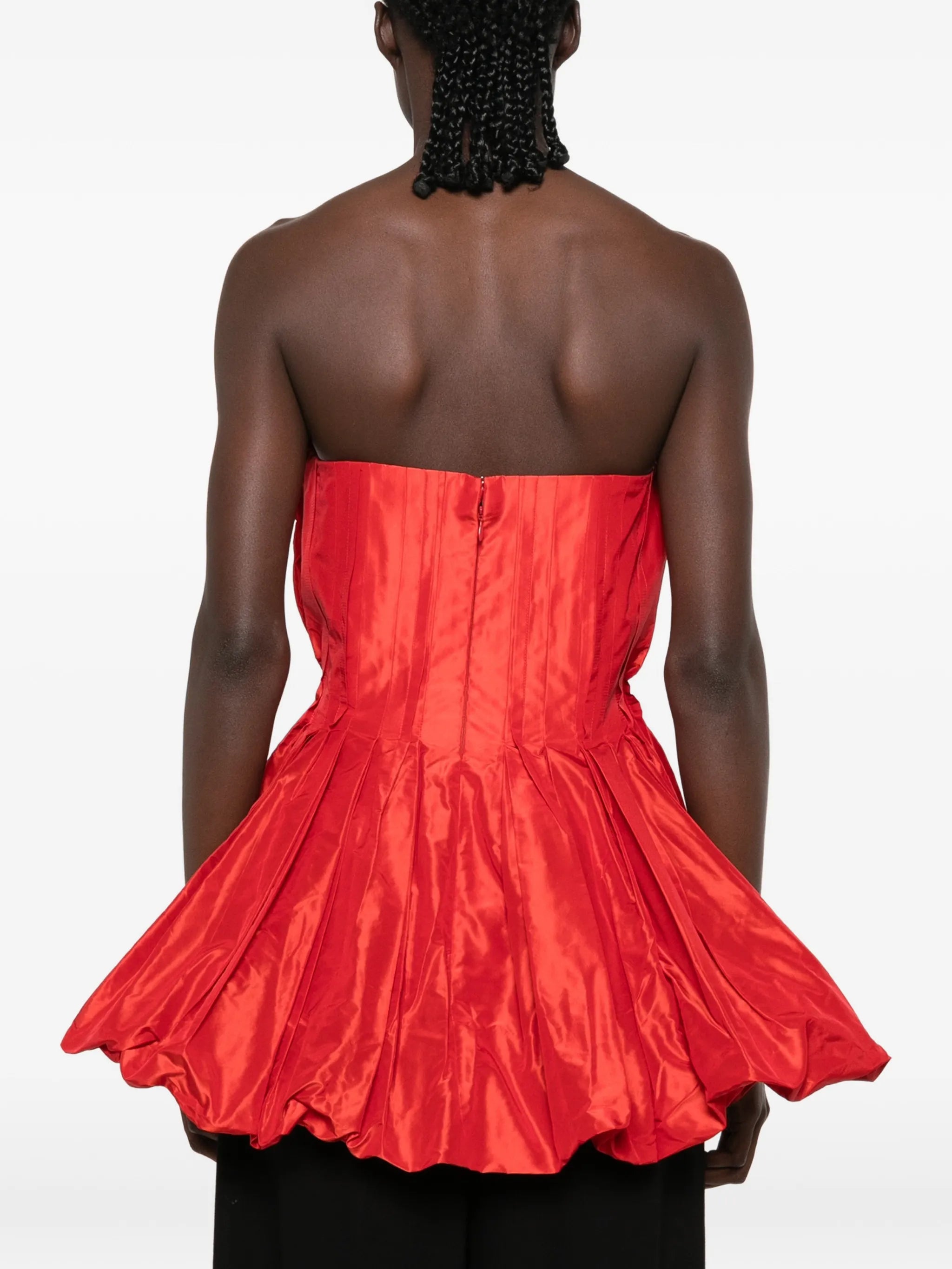 Marina pleated strapless top