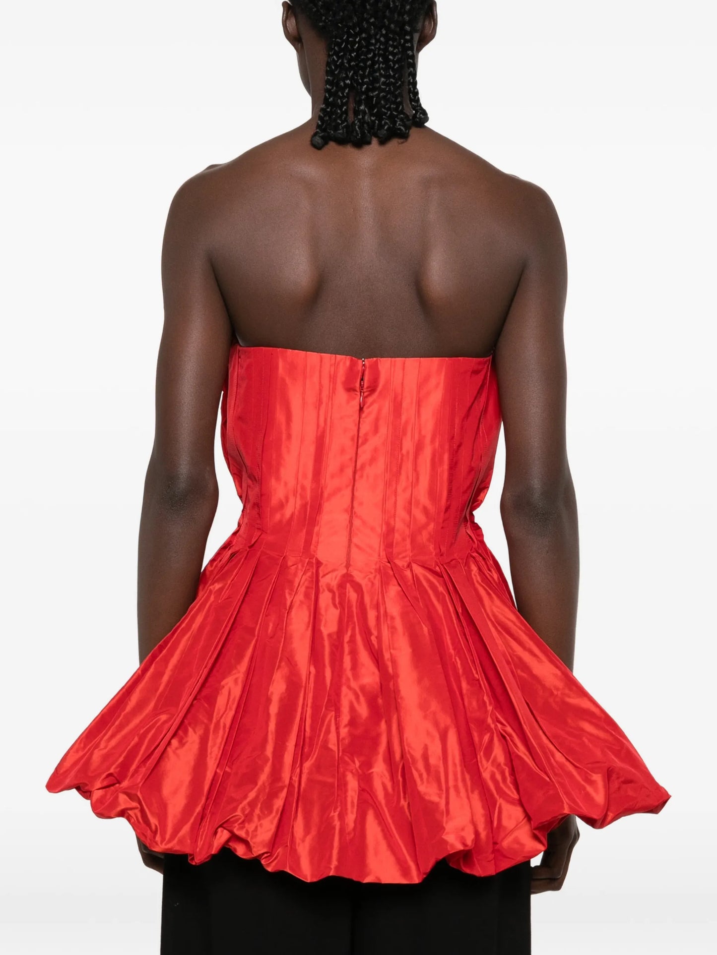 Marina pleated strapless top