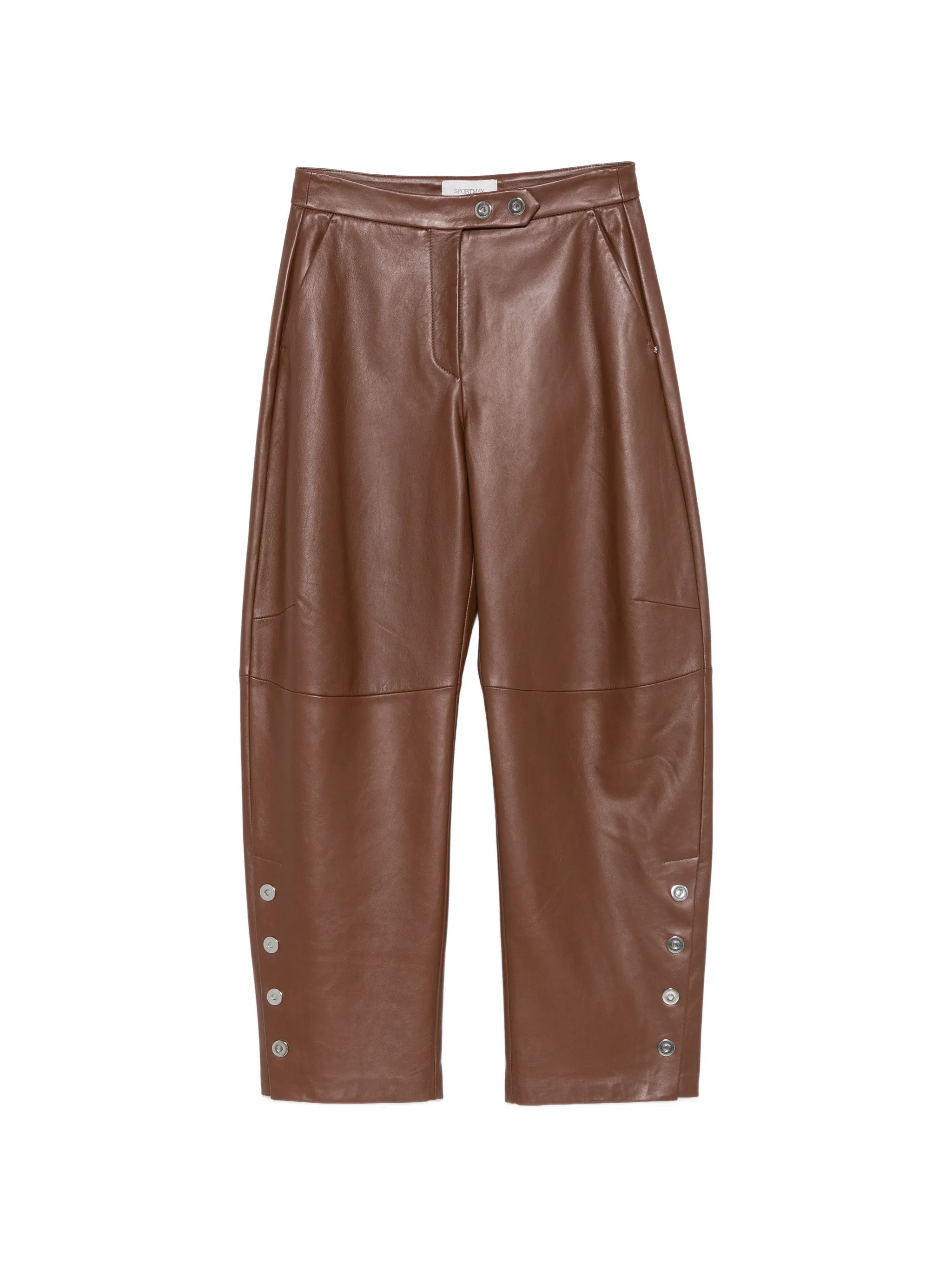 Spxcinepresa press-stud leather trousers