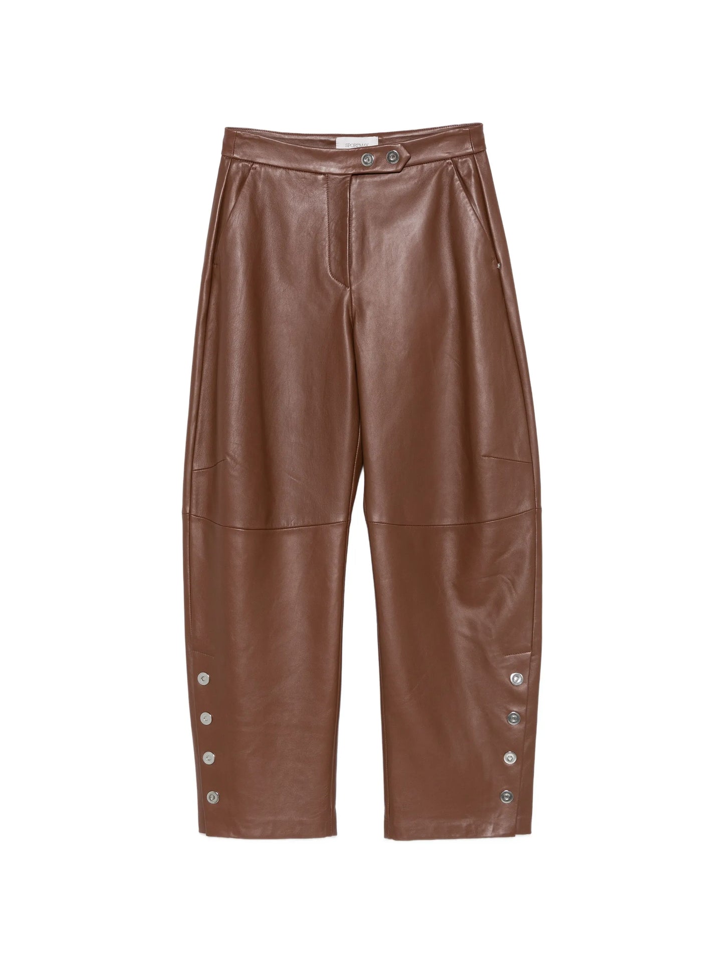 Spxcinepresa press-stud leather trousers