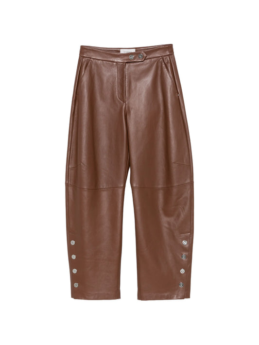 Spxcinepresa press-stud leather trousers