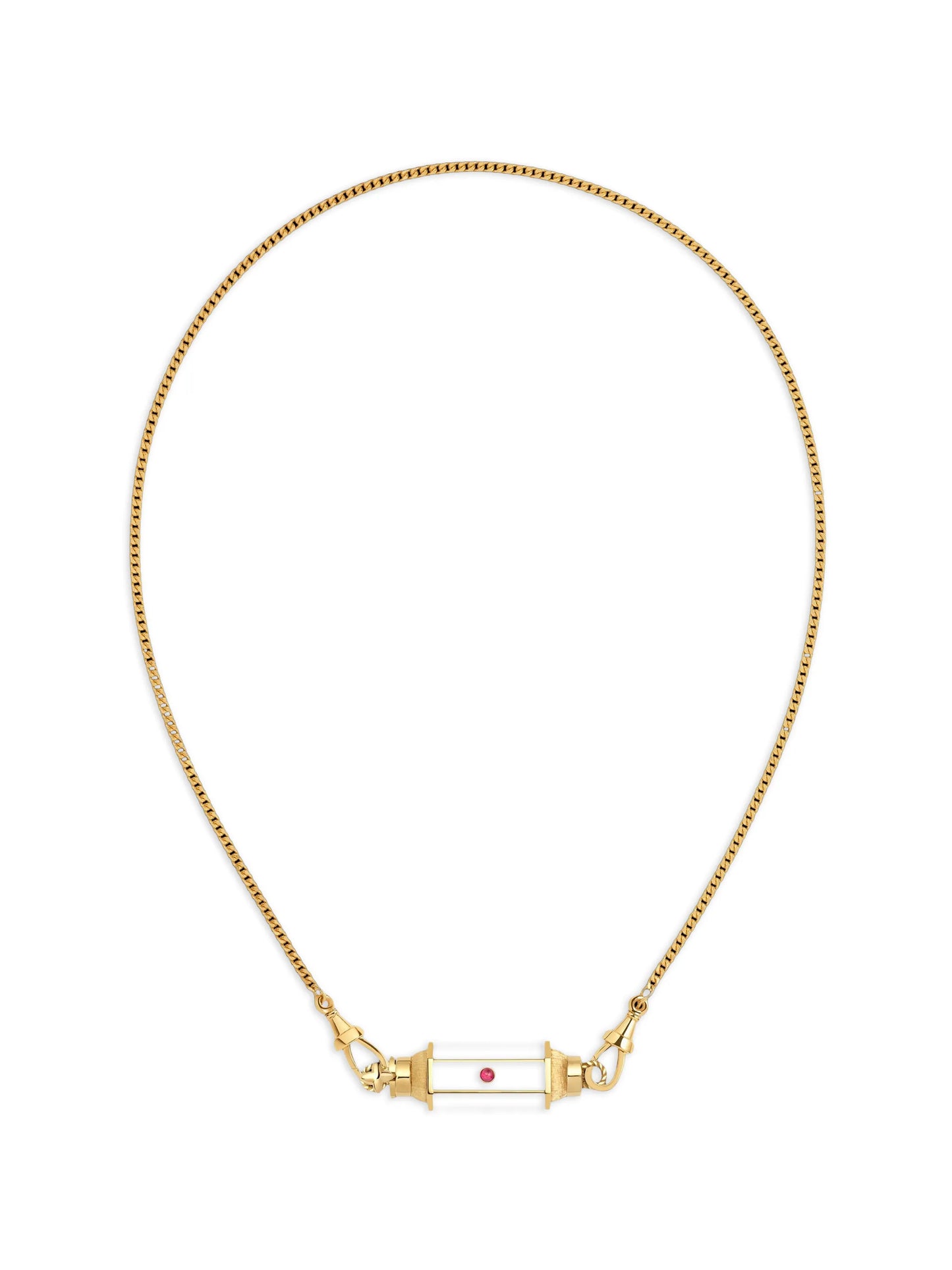 Ebony Baby ruby locket necklace