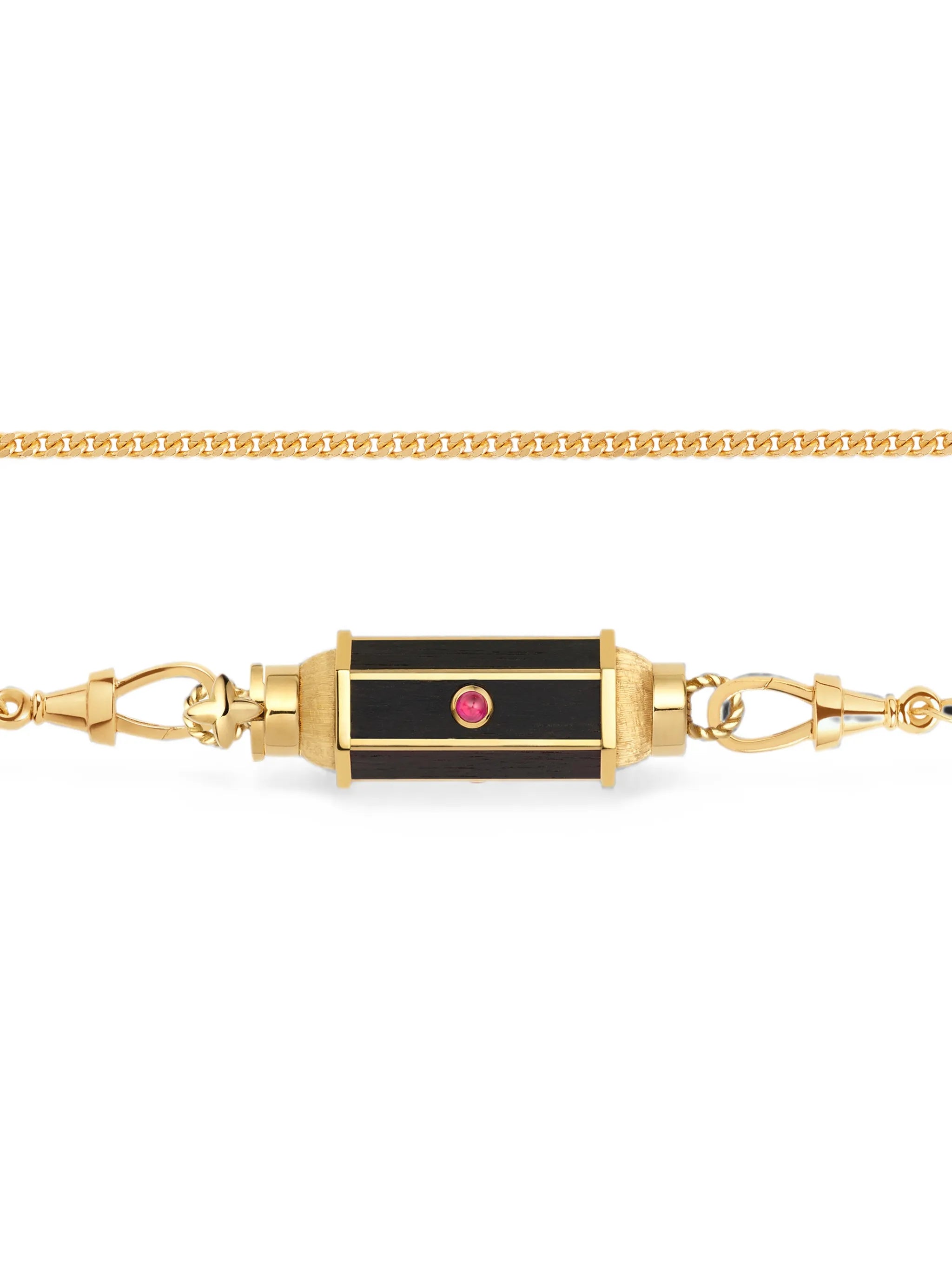 Ebony Baby ruby locket necklace