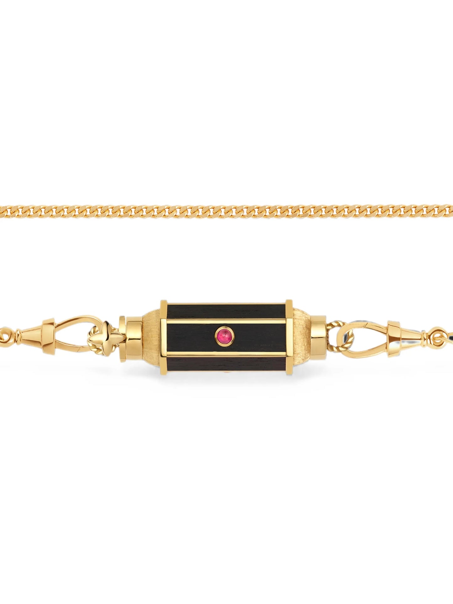 Ebony Baby ruby-embellishment necklace