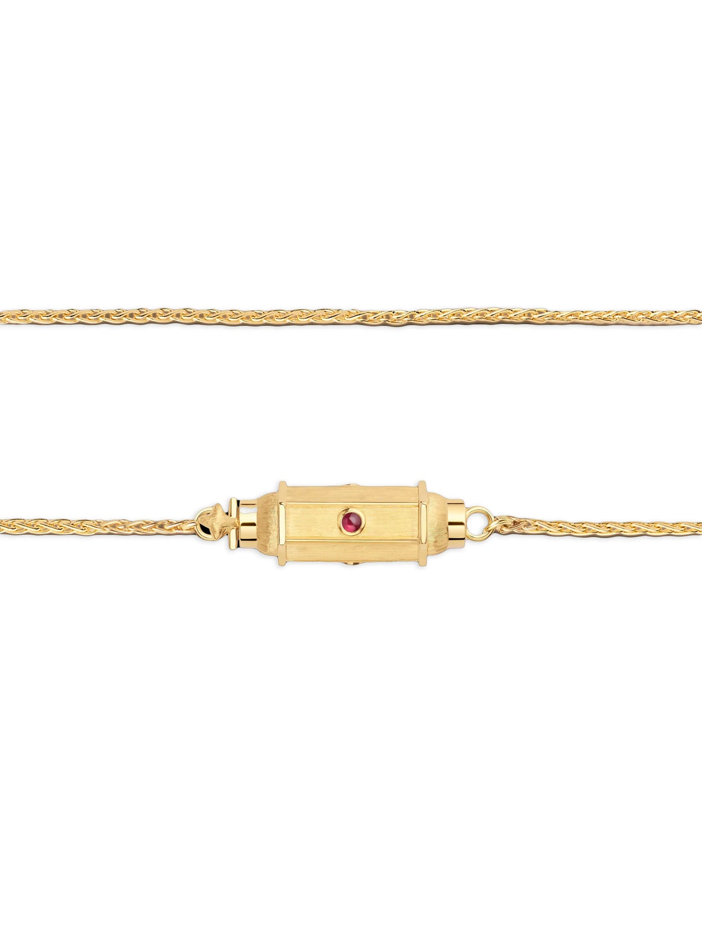 micro Coco ruby locket necklace