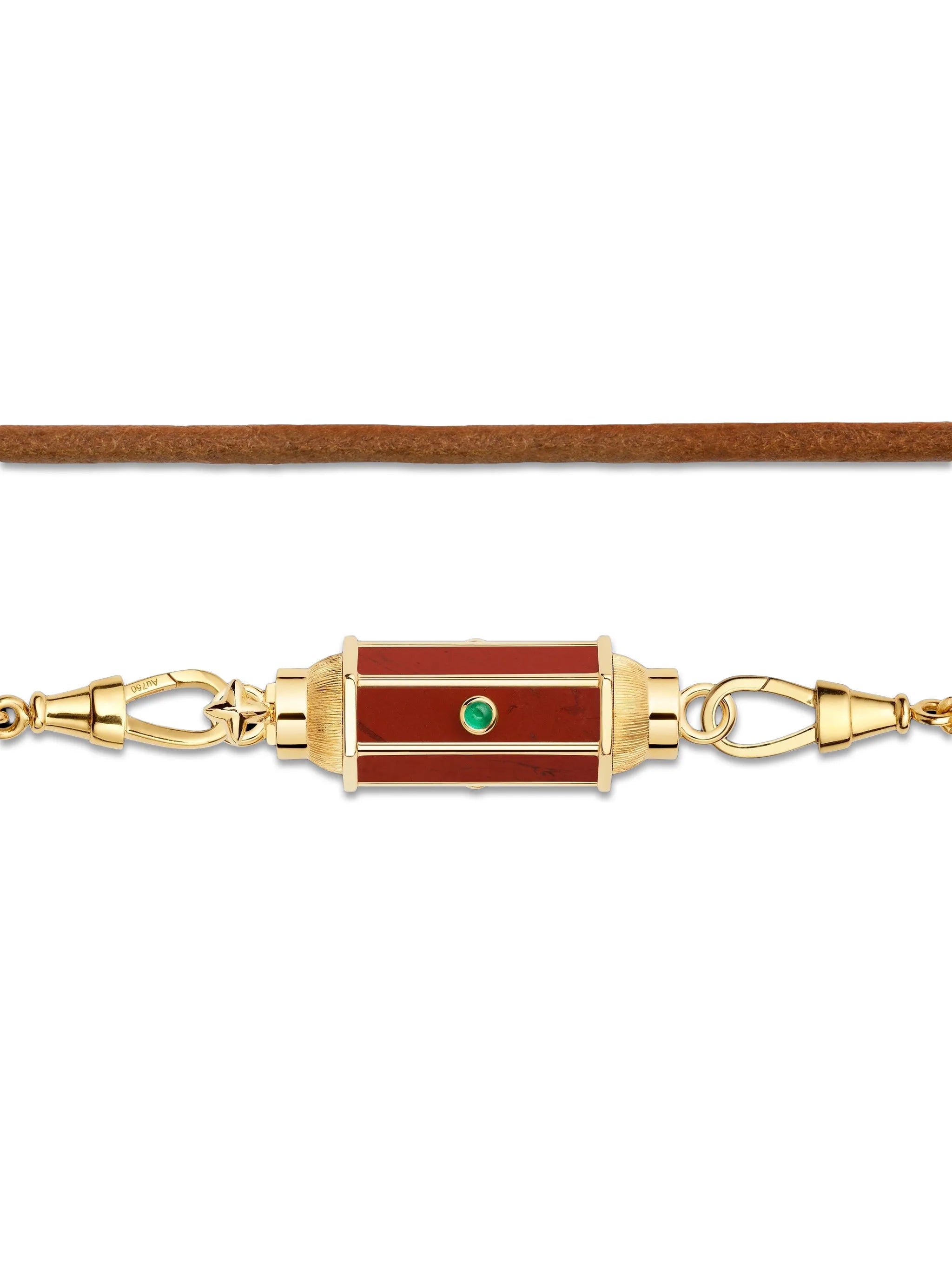 Baby Locket emerald and jasper necklace