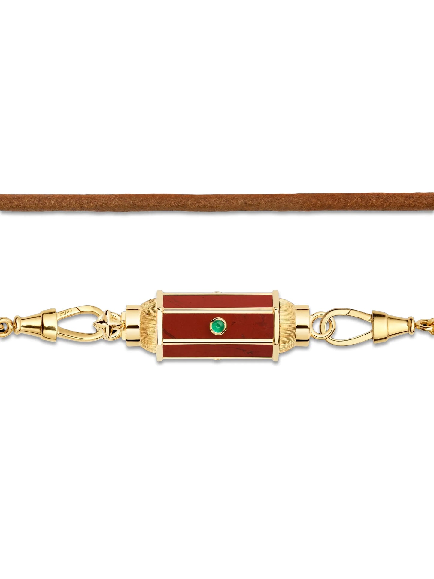 Baby Locket emerald and jasper necklace