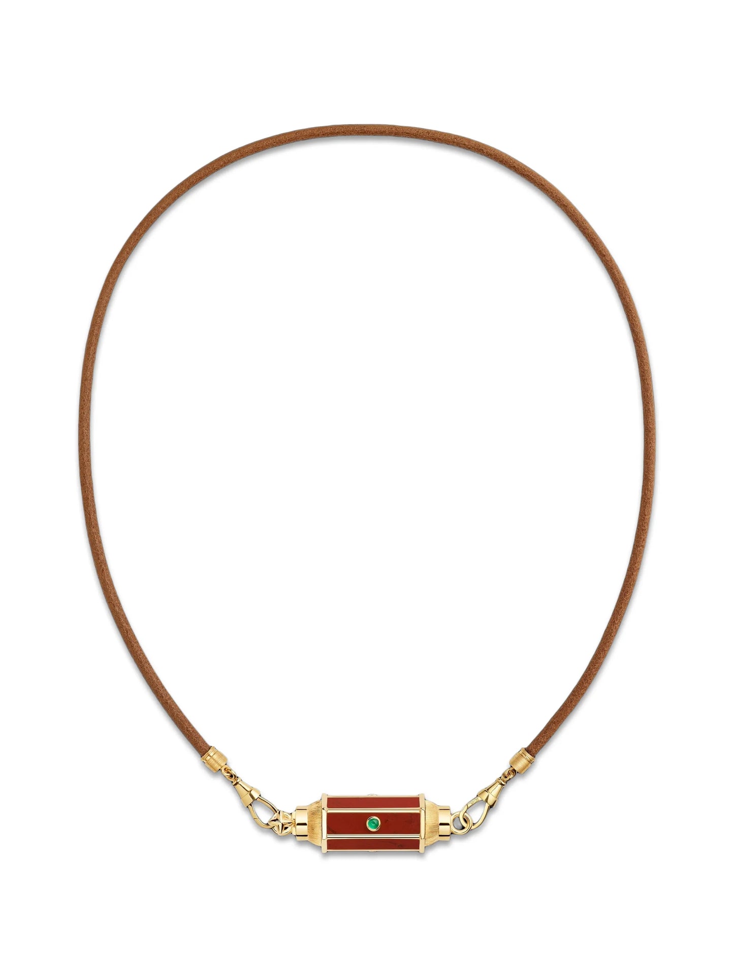 Baby Locket emerald and jasper necklace