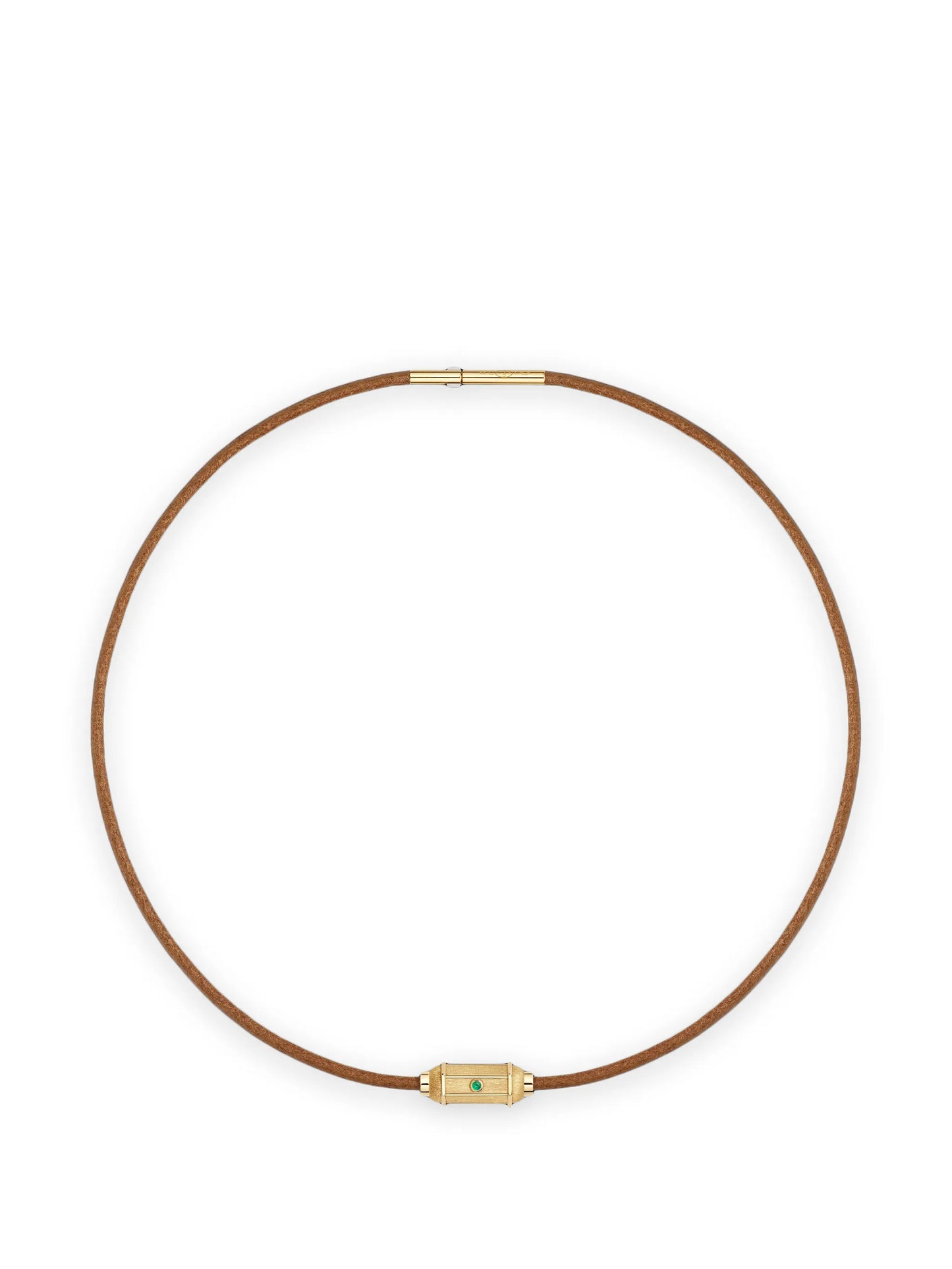 Micro Lasso emerald necklace