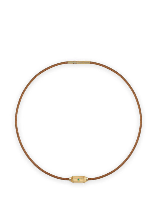Micro Lasso emerald necklace