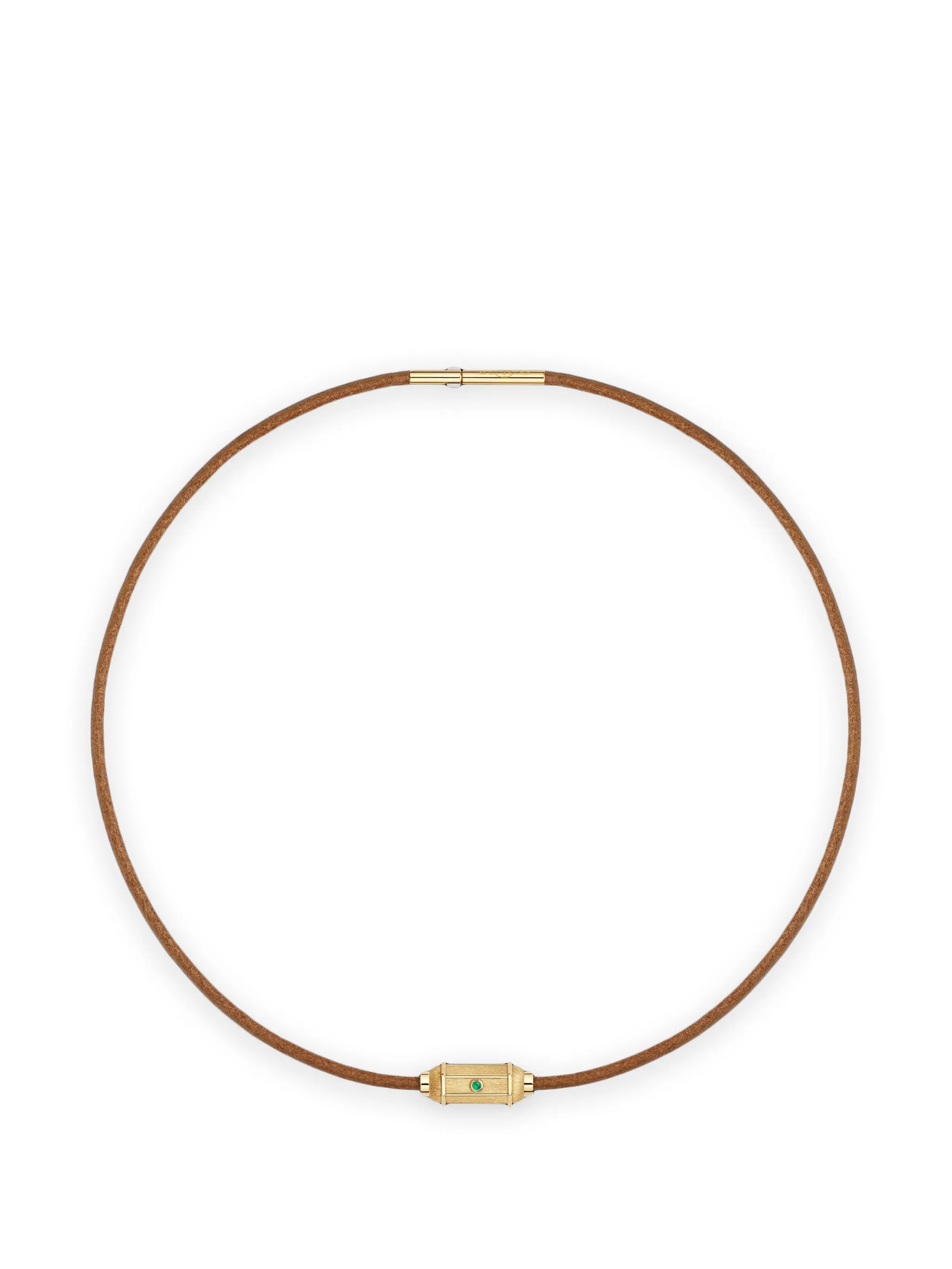 Micro Lasso emerald necklace