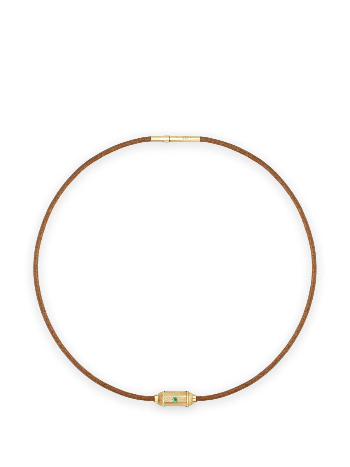 Micro Lasso emerald necklace