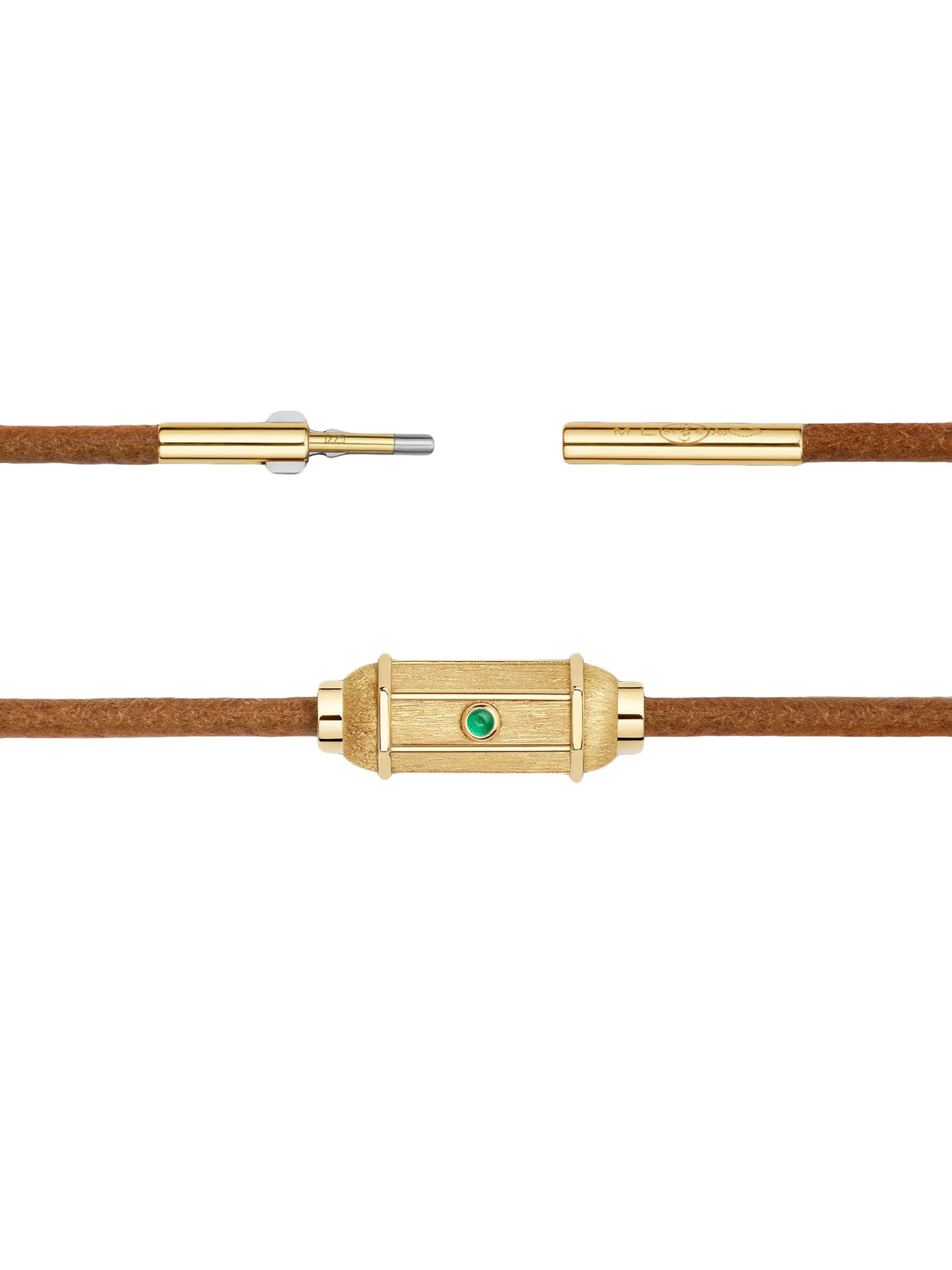 Micro Lasso emerald necklace