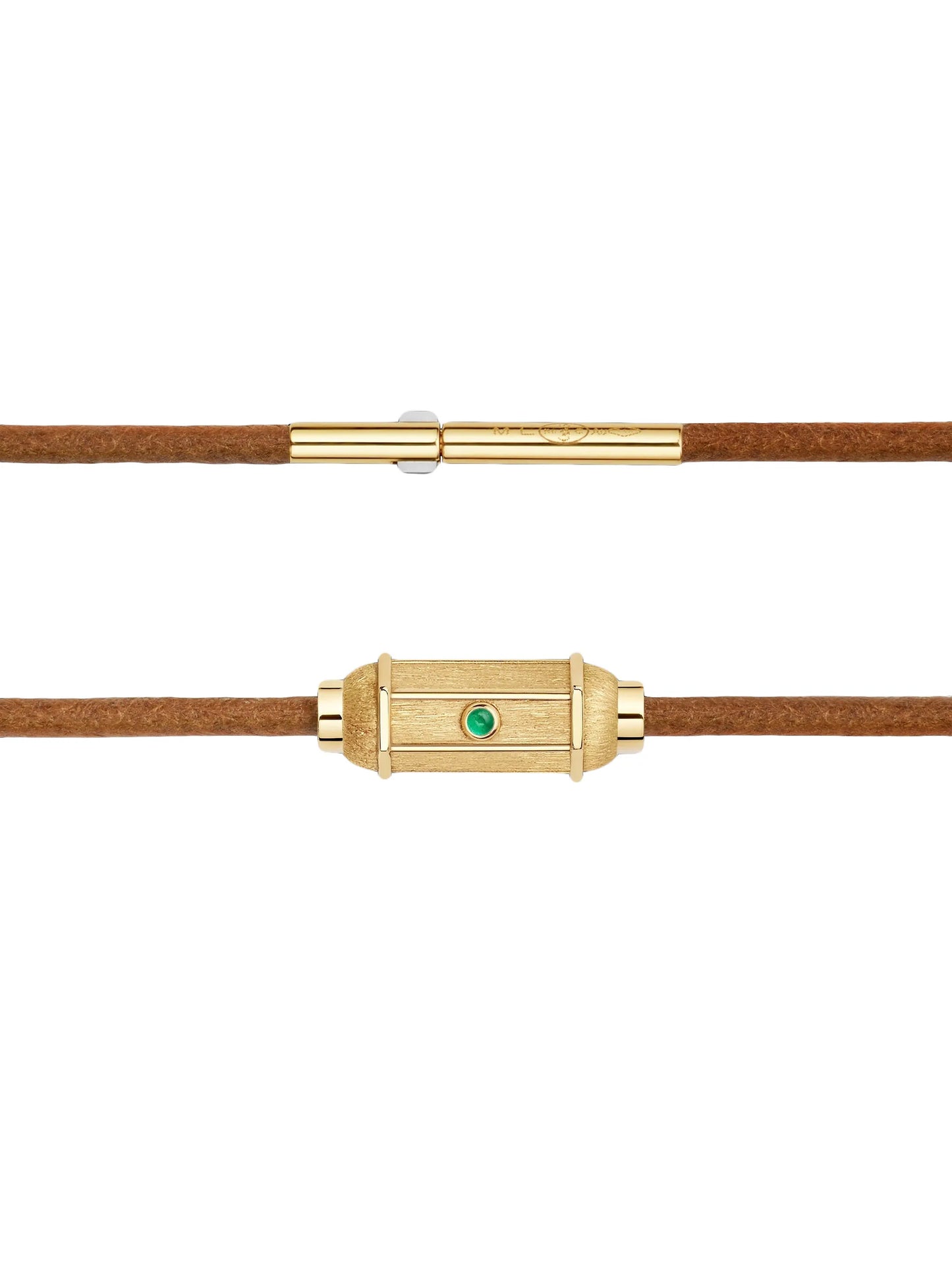 Micro Lasso emerald necklace