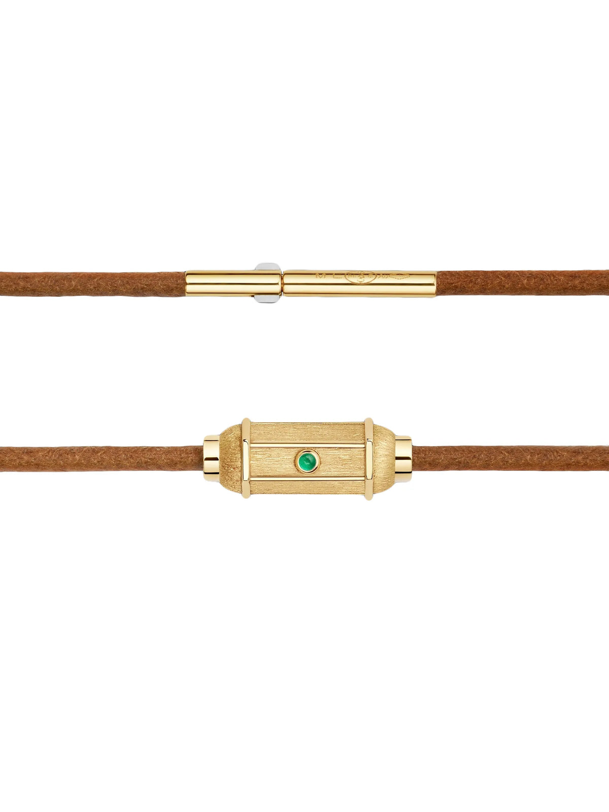 Micro Lasso emerald necklace