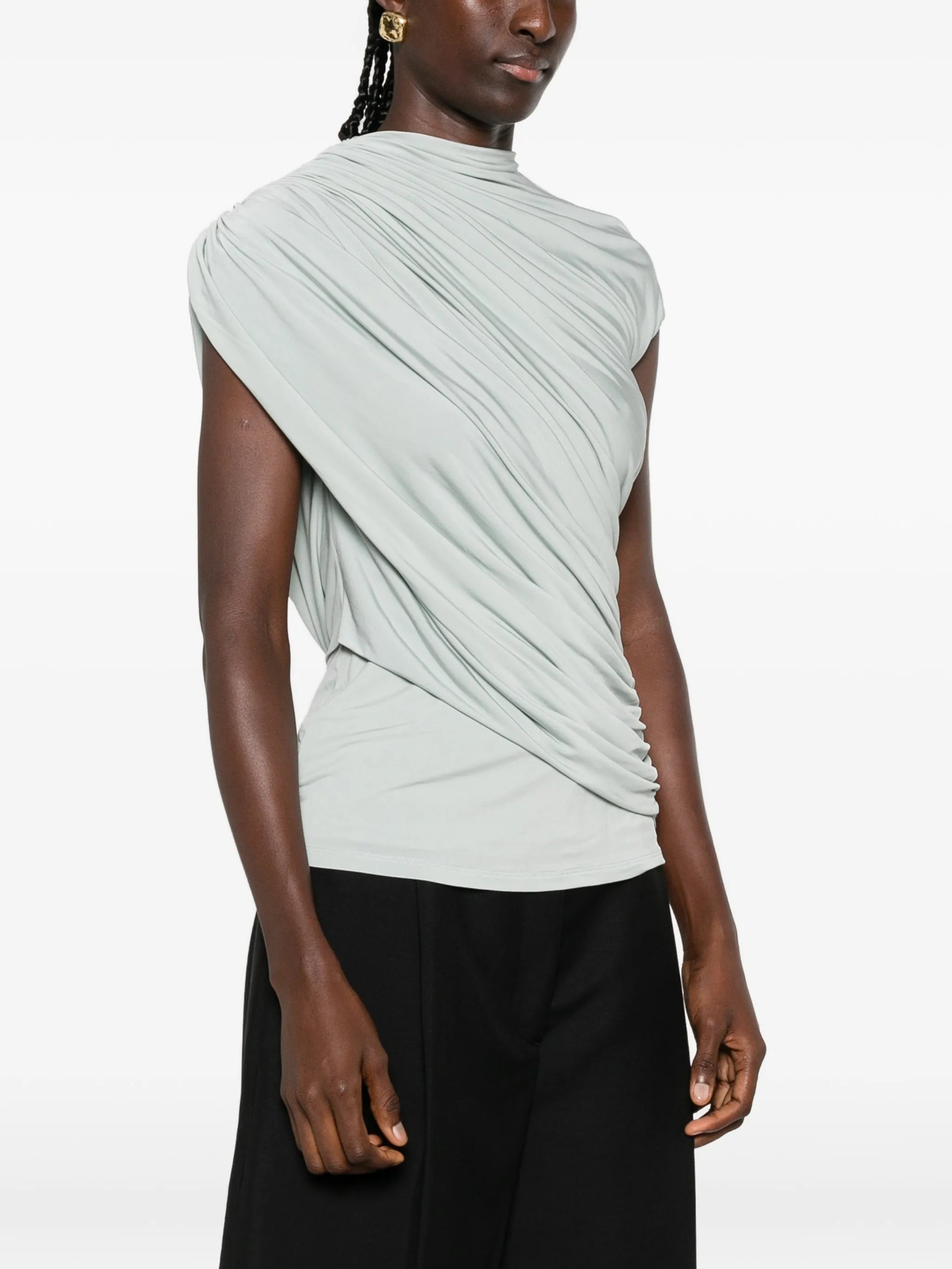 Khari draped jersey top