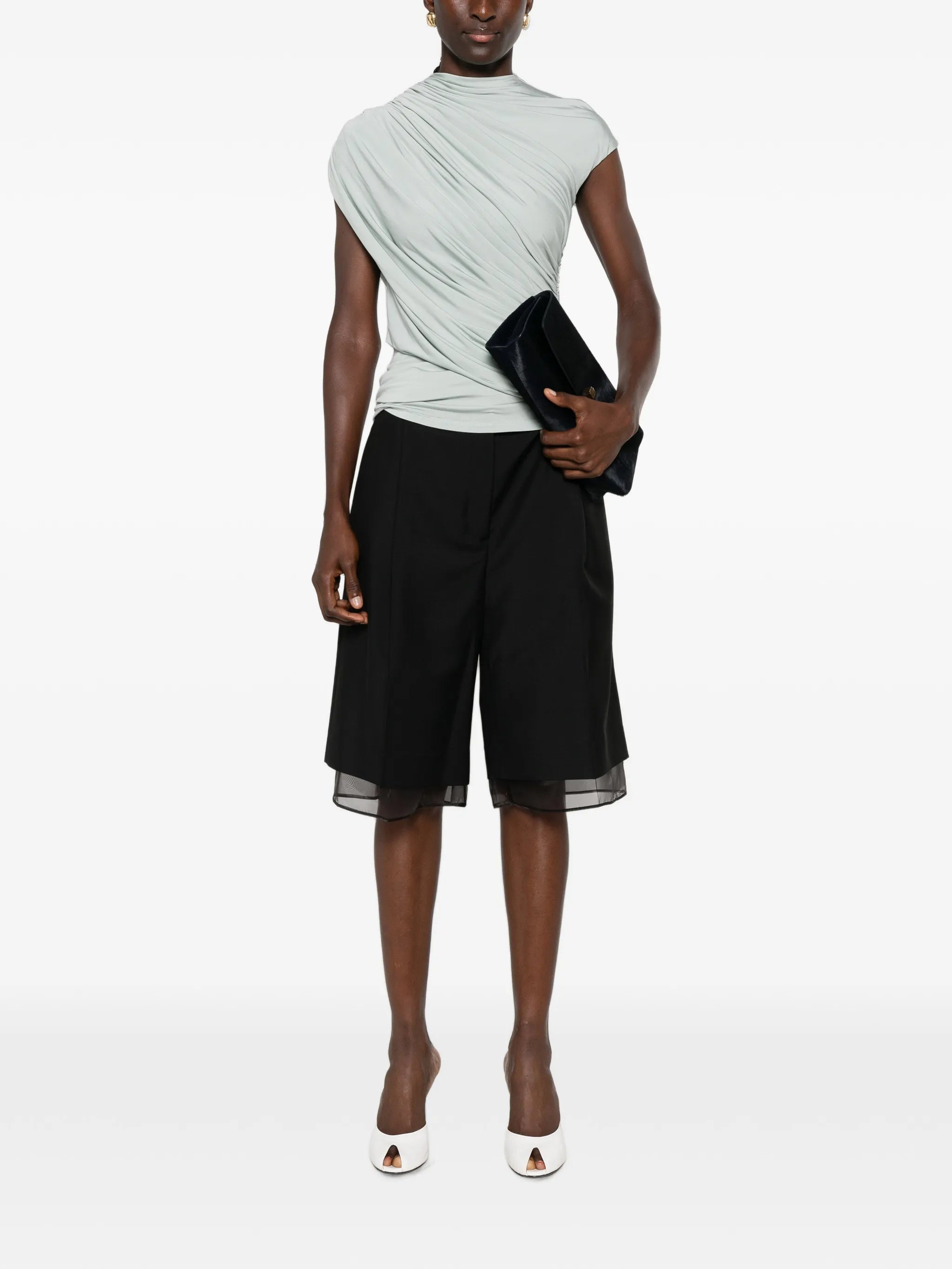 Khari draped jersey top