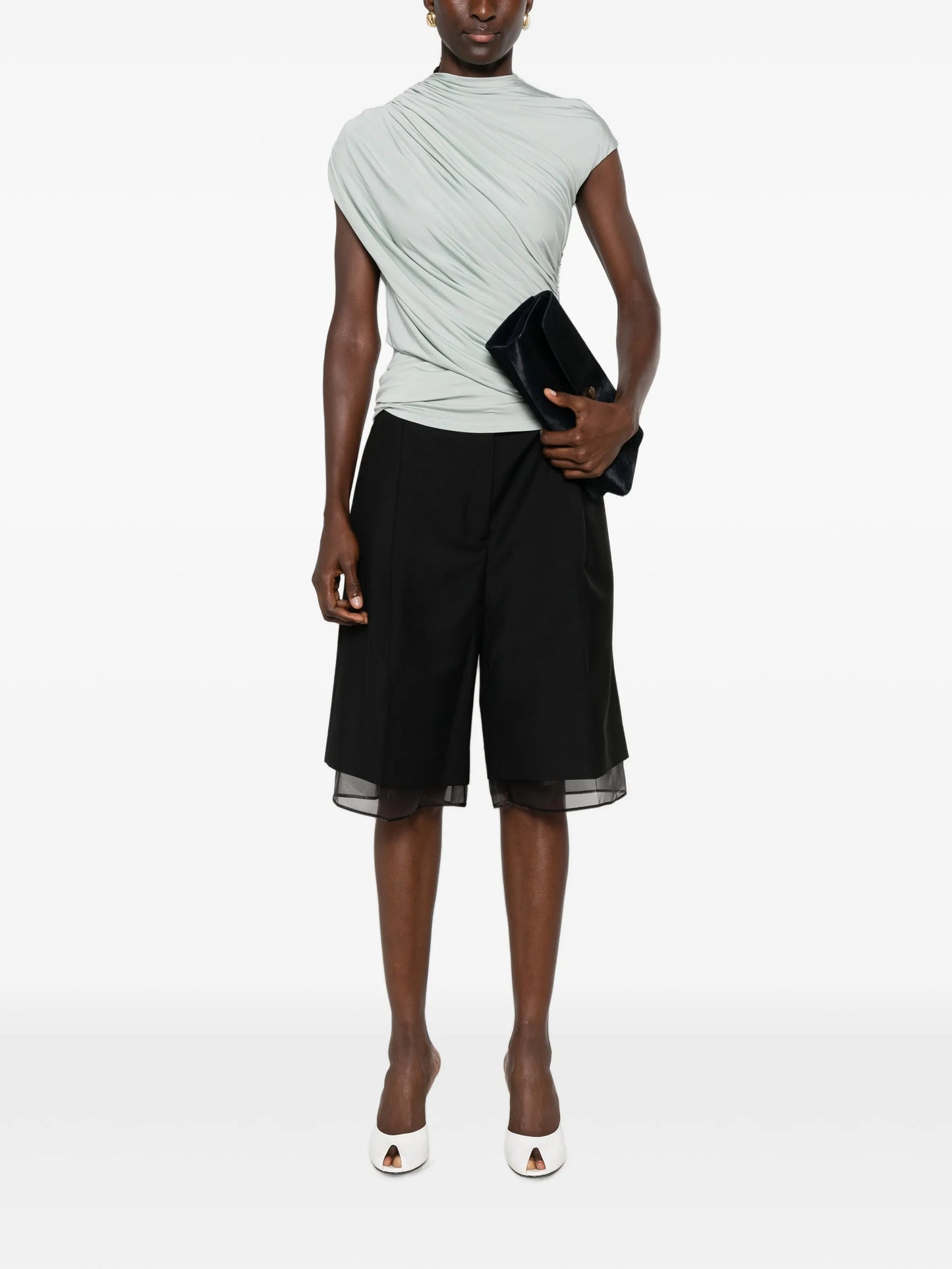 Khari draped jersey top