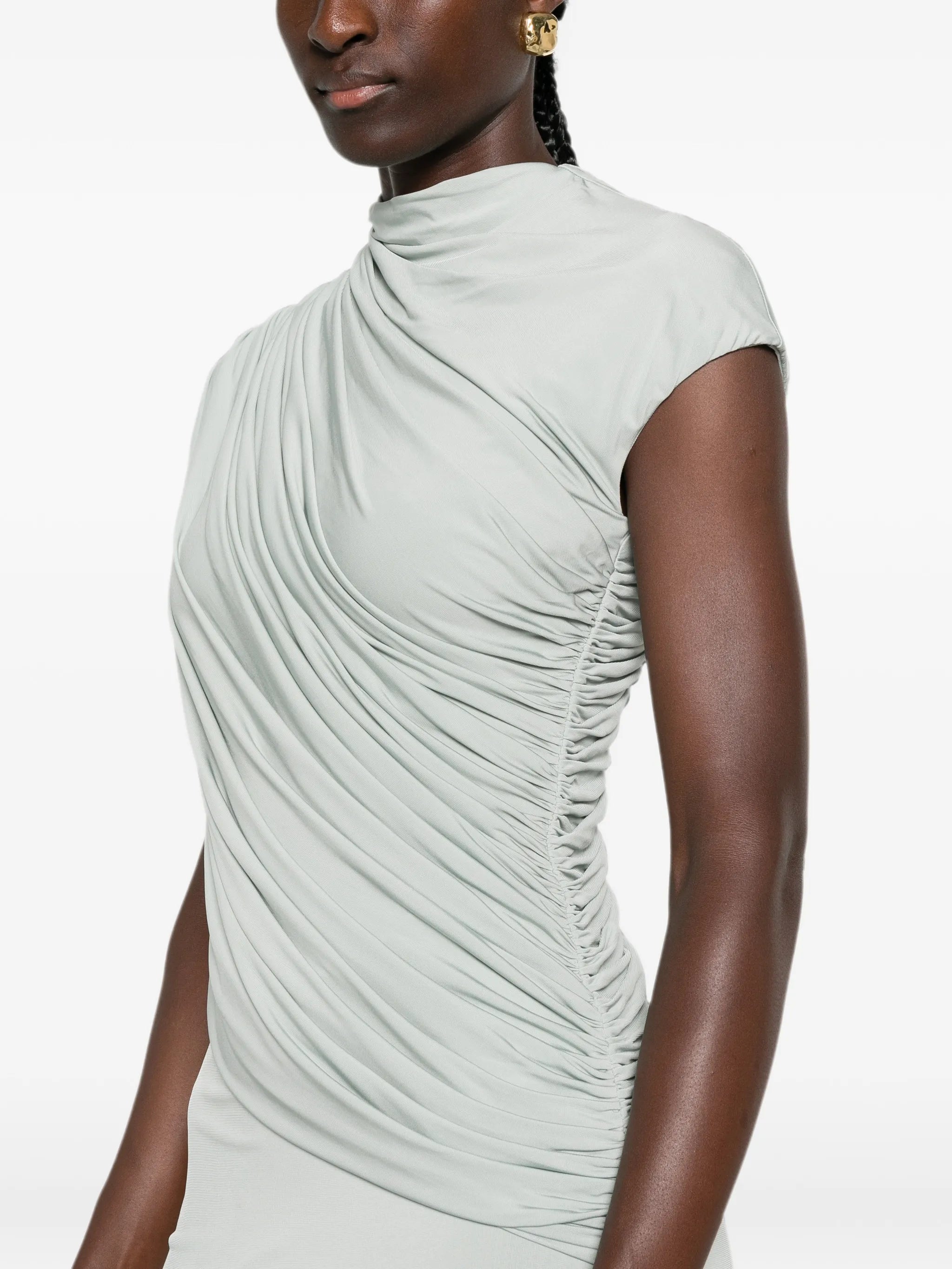 Saffron draped maxi dress