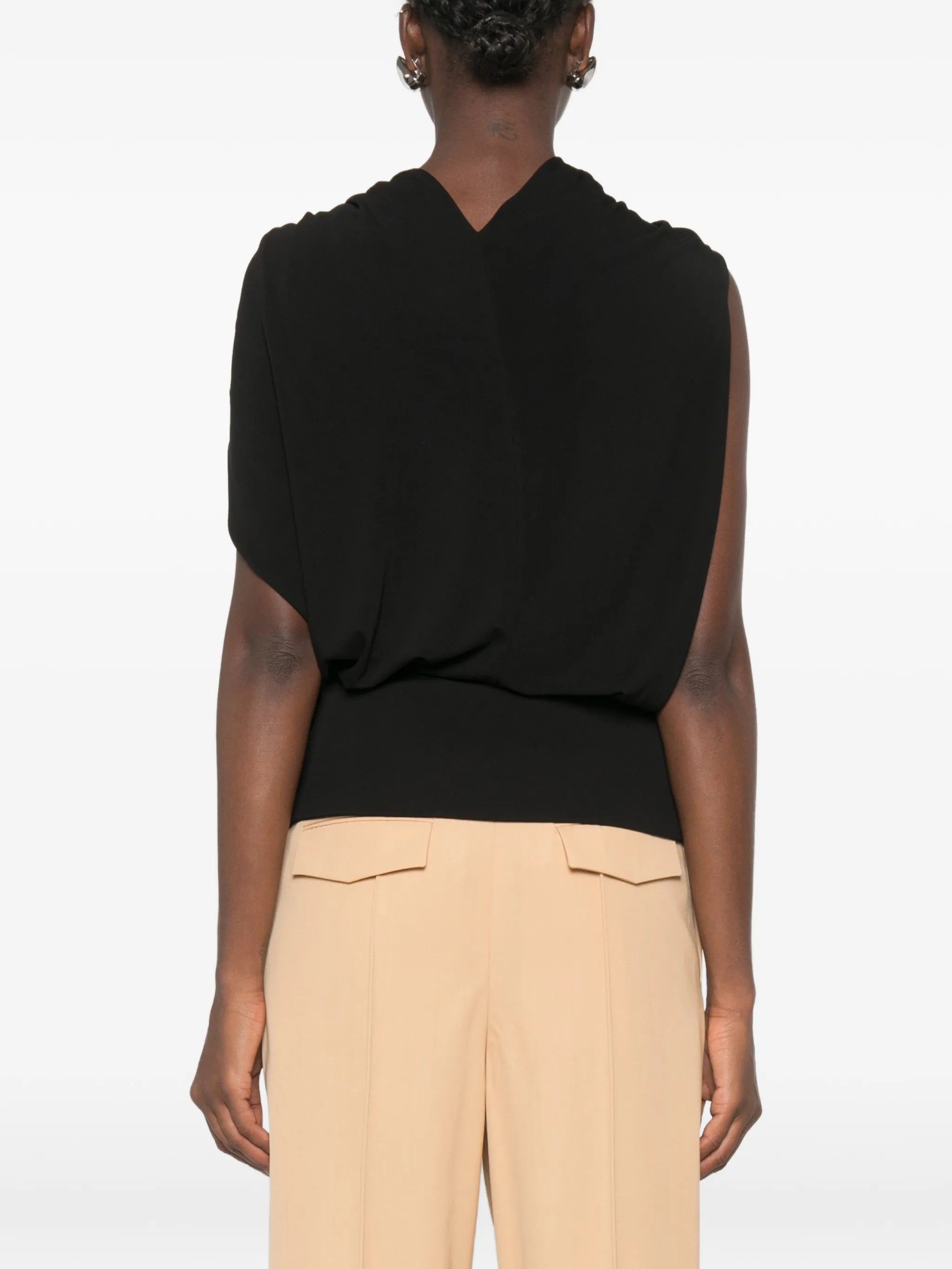 Lacuna ring-embellishment top