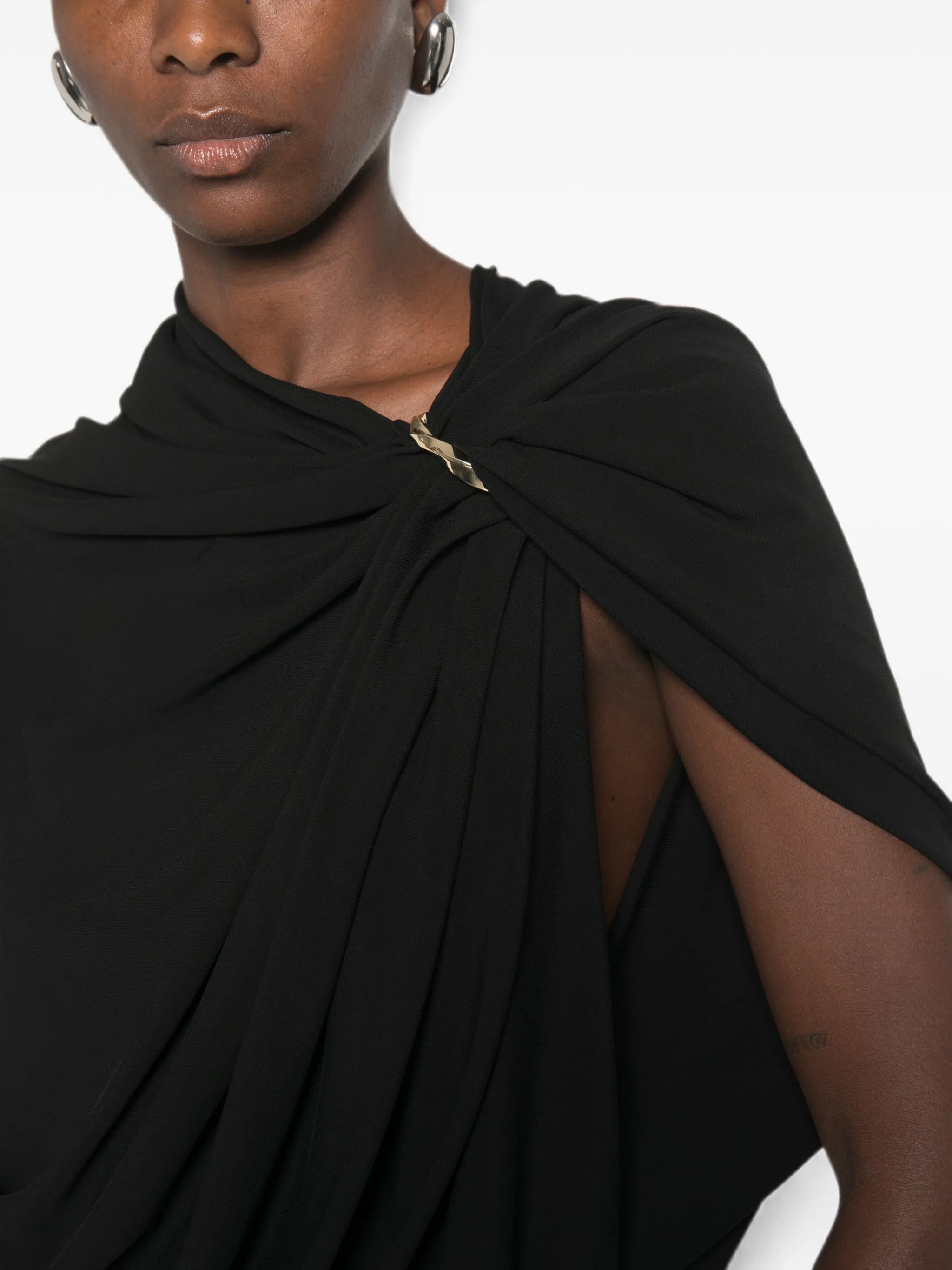 Lacuna ring-embellishment top