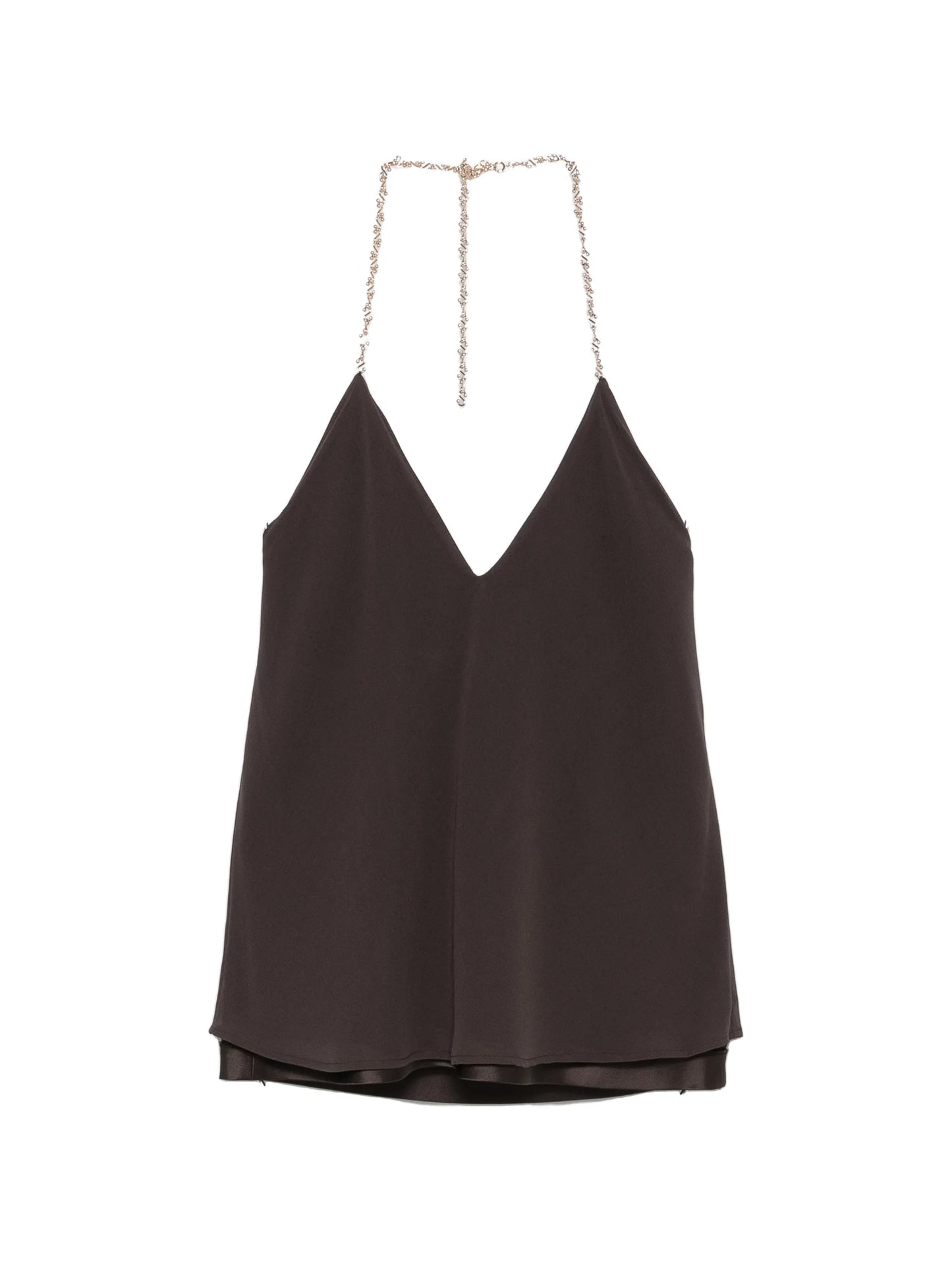 Spxpiombo V-neck chain-strap top