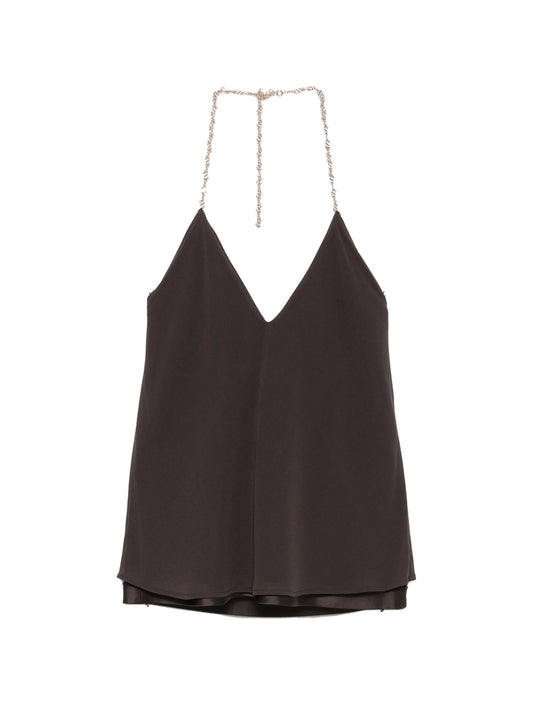 Spxpiombo V-neck chain-strap top