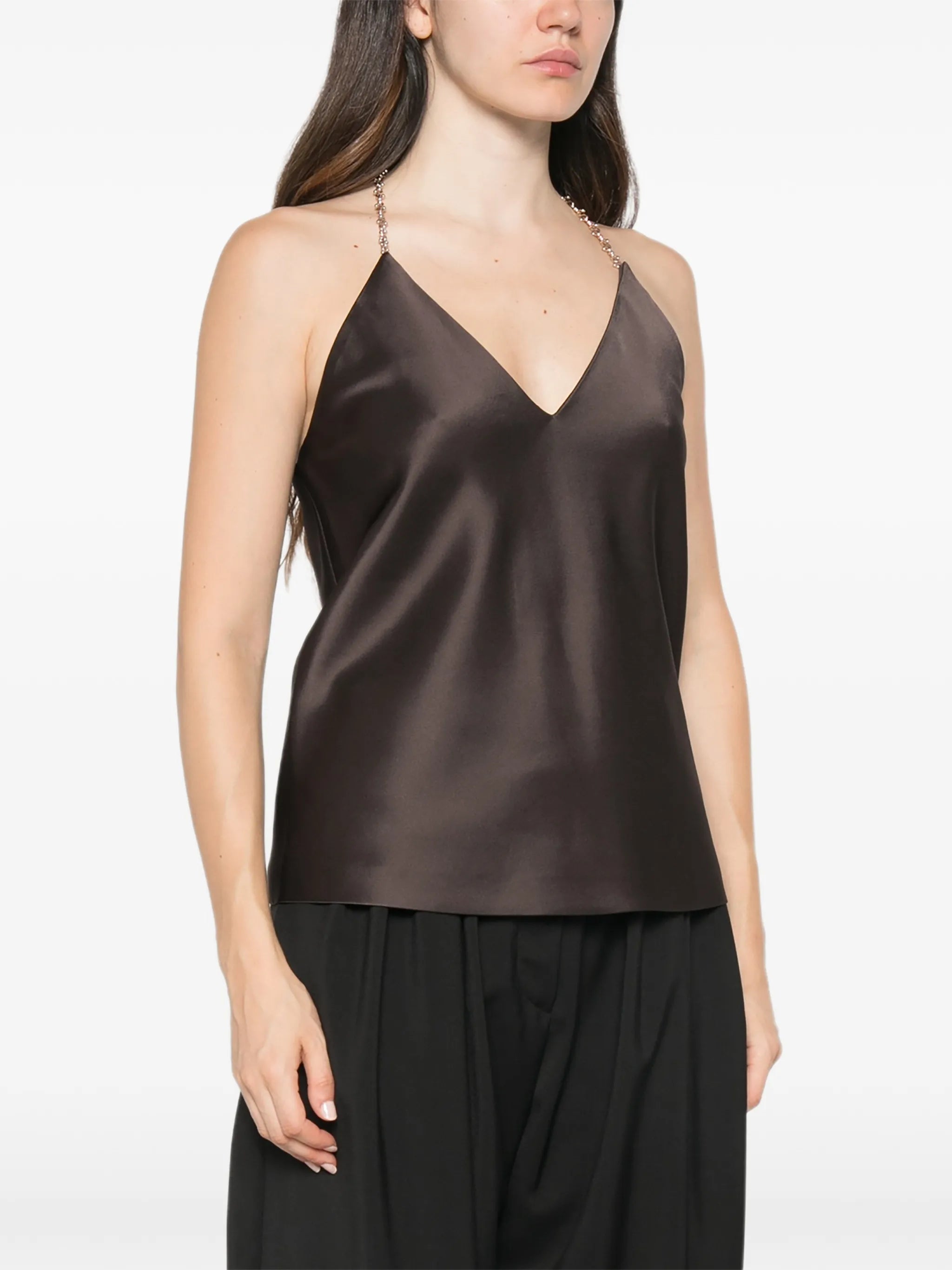 Spxpiombo V-neck chain-strap top