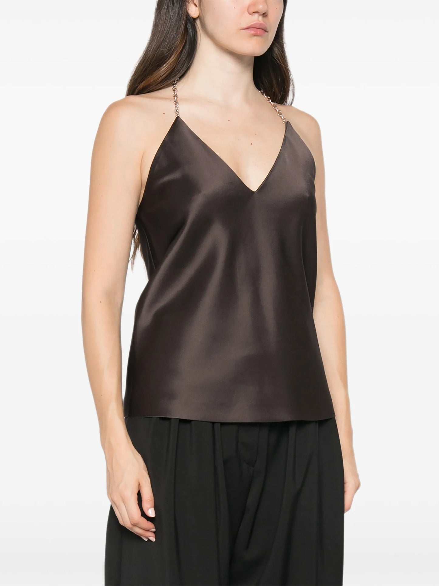 Spxpiombo V-neck chain-strap top