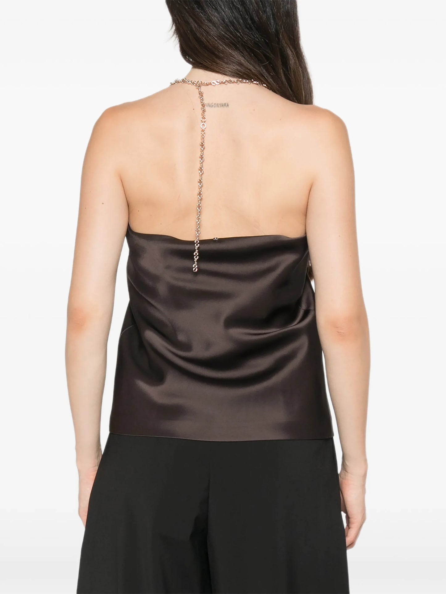 Spxpiombo V-neck chain-strap top