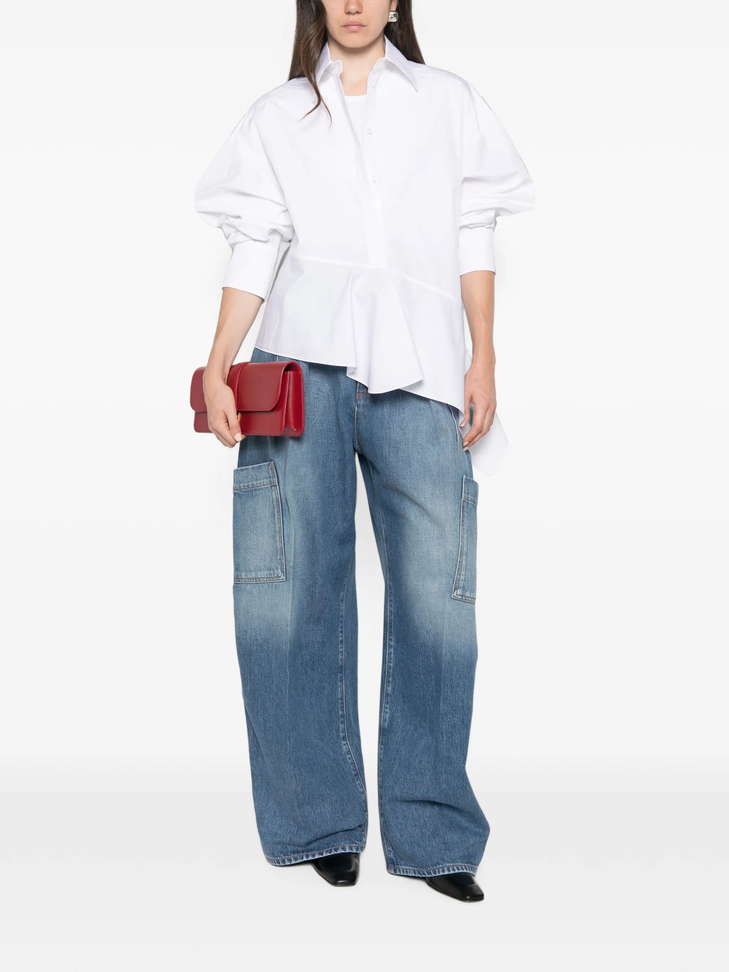 Arcella asymmetric-hem shirt