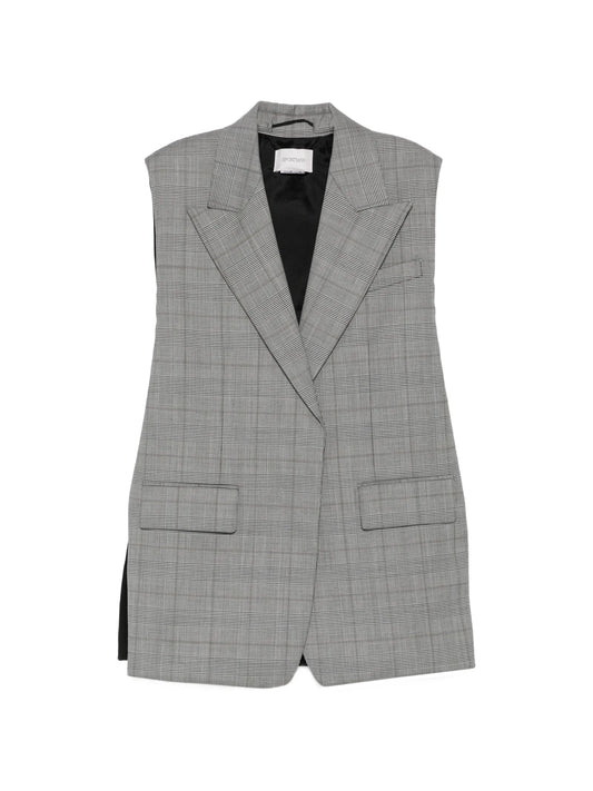 Abete check-pattern sleeveless gilet
