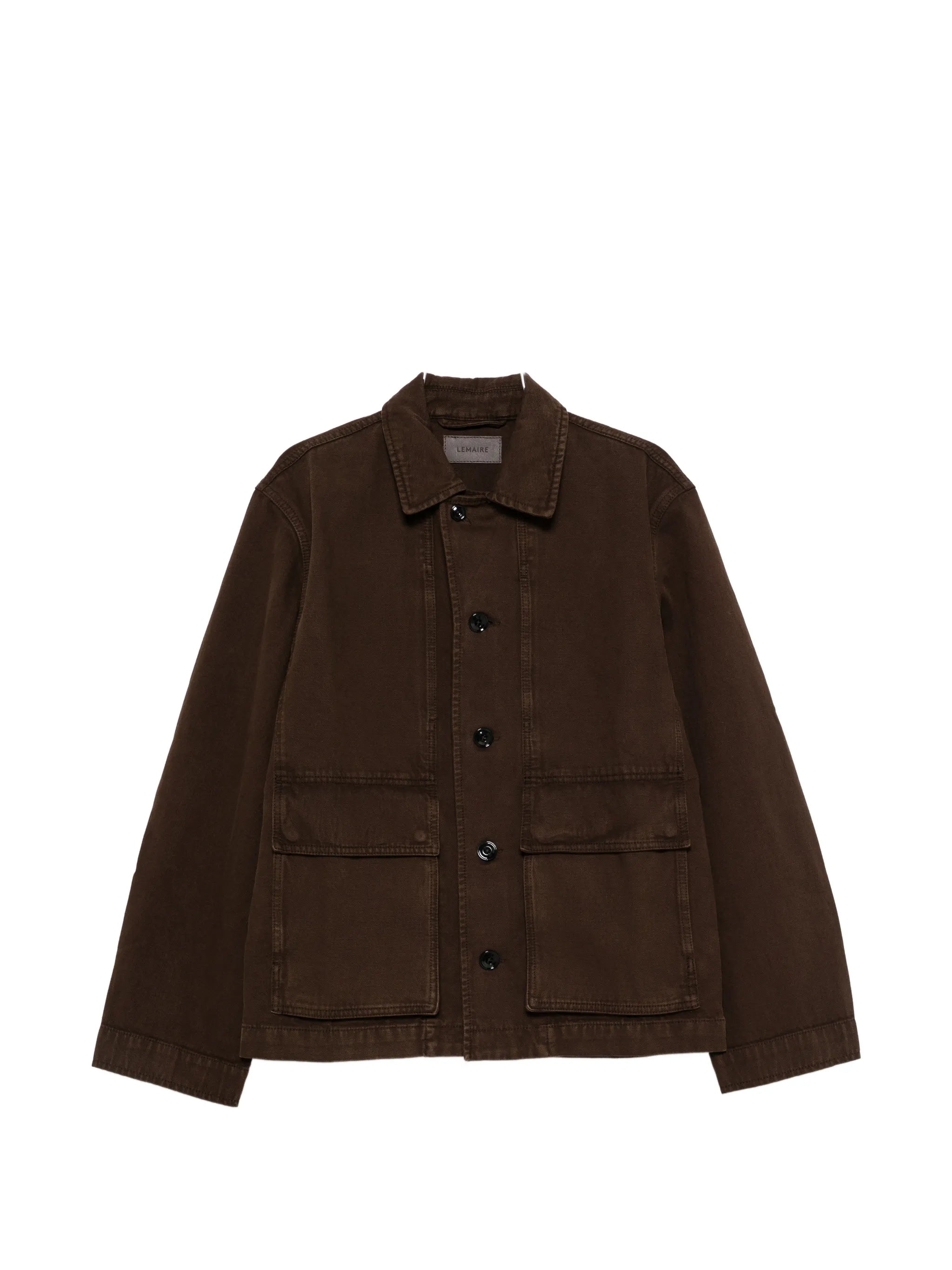 boxy jacket in heavy garment-dyed broken twill