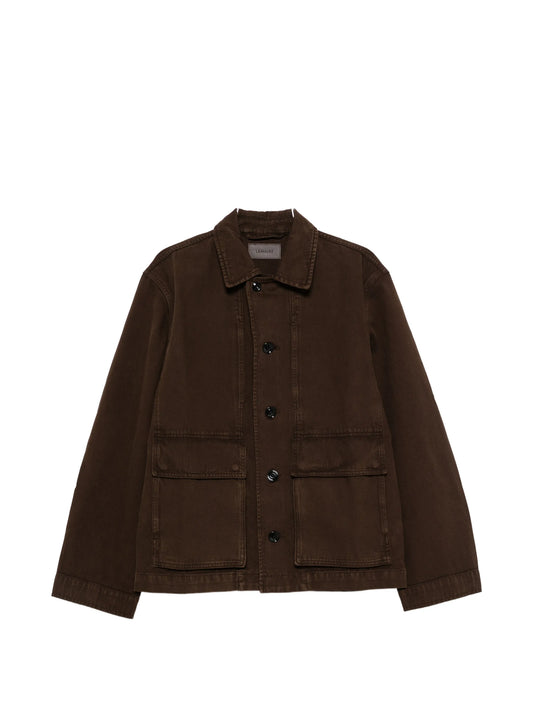 boxy jacket in heavy garment-dyed broken twill