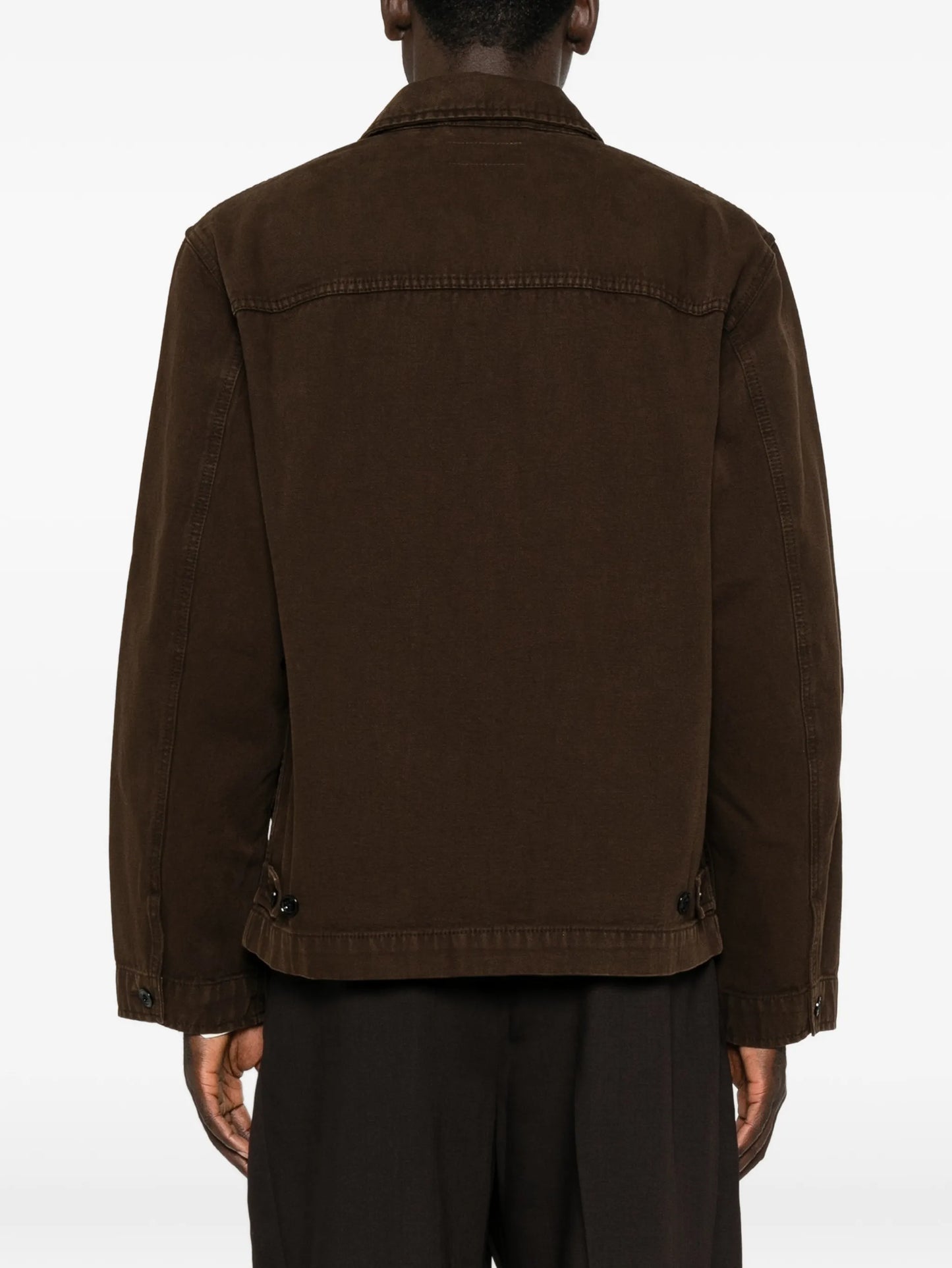 boxy jacket in heavy garment-dyed broken twill