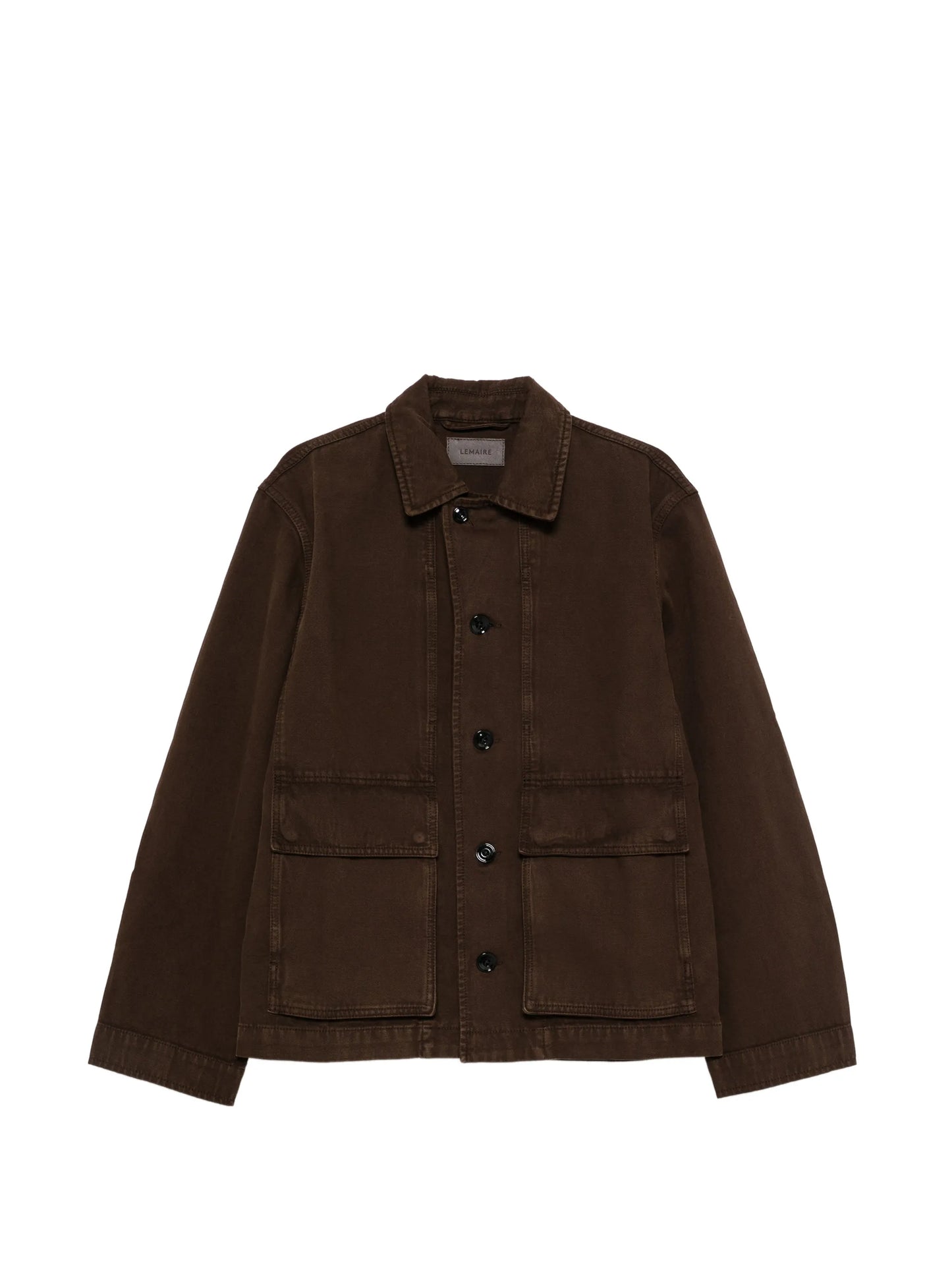 boxy jacket in heavy garment-dyed broken twill