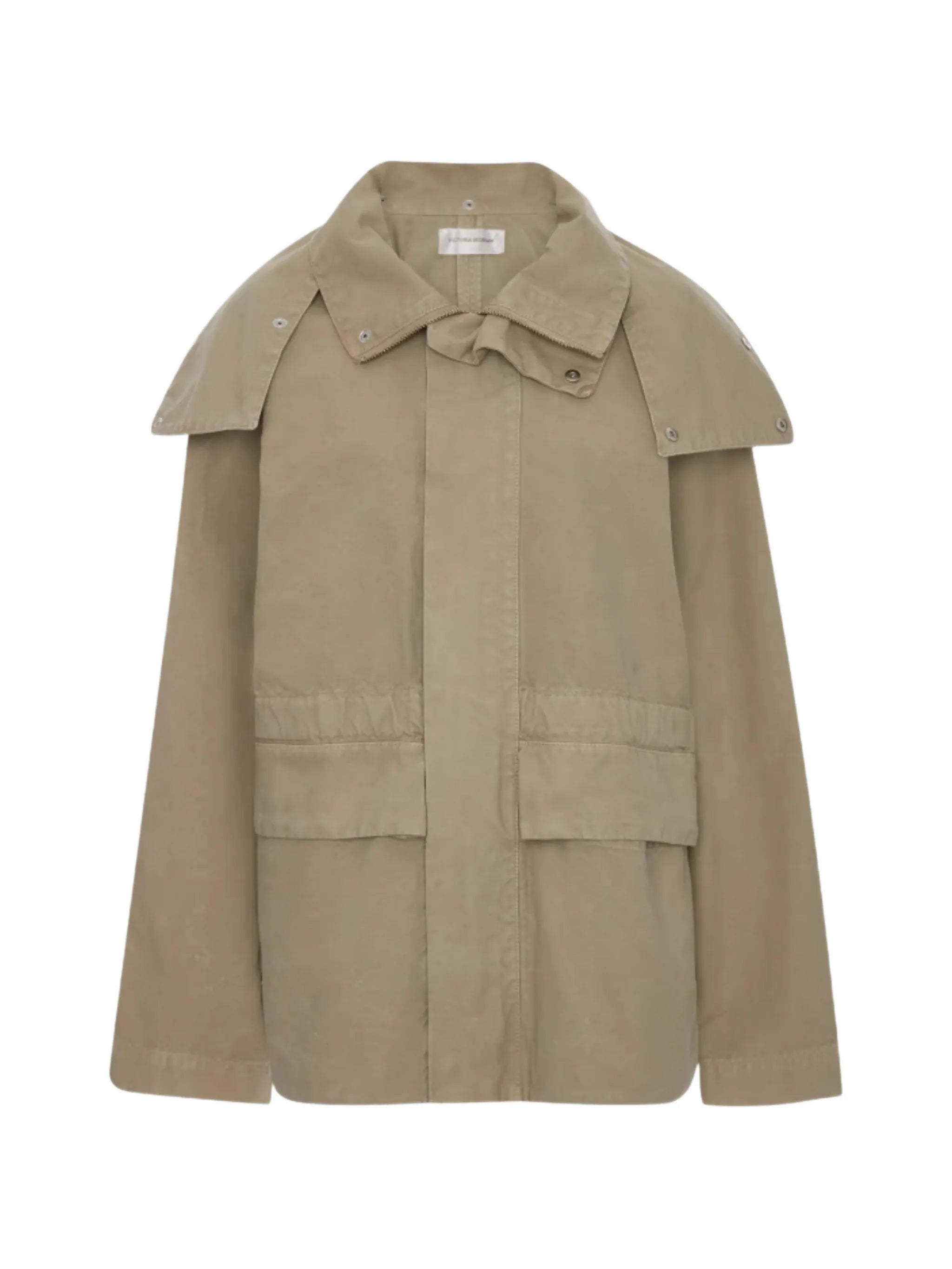hooded pocket-detail jacket