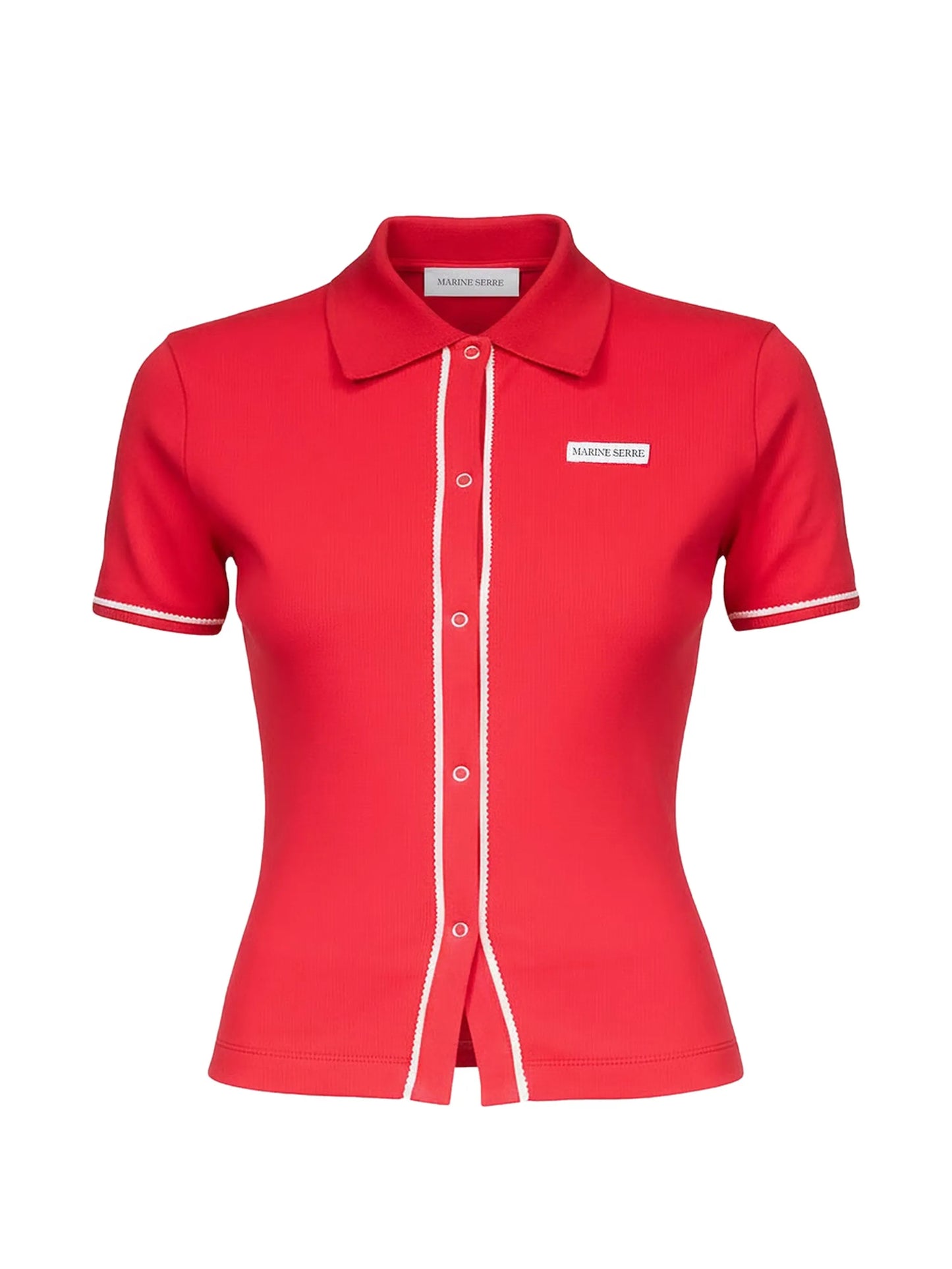 ribbed-trim shirt