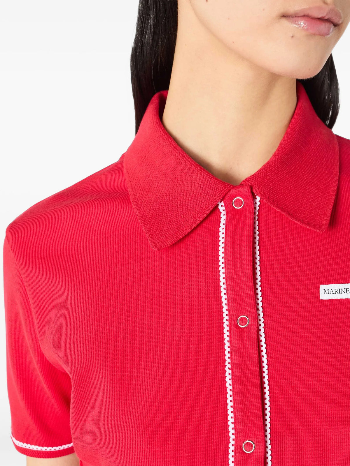 light ribbed jersey polo T-shirt