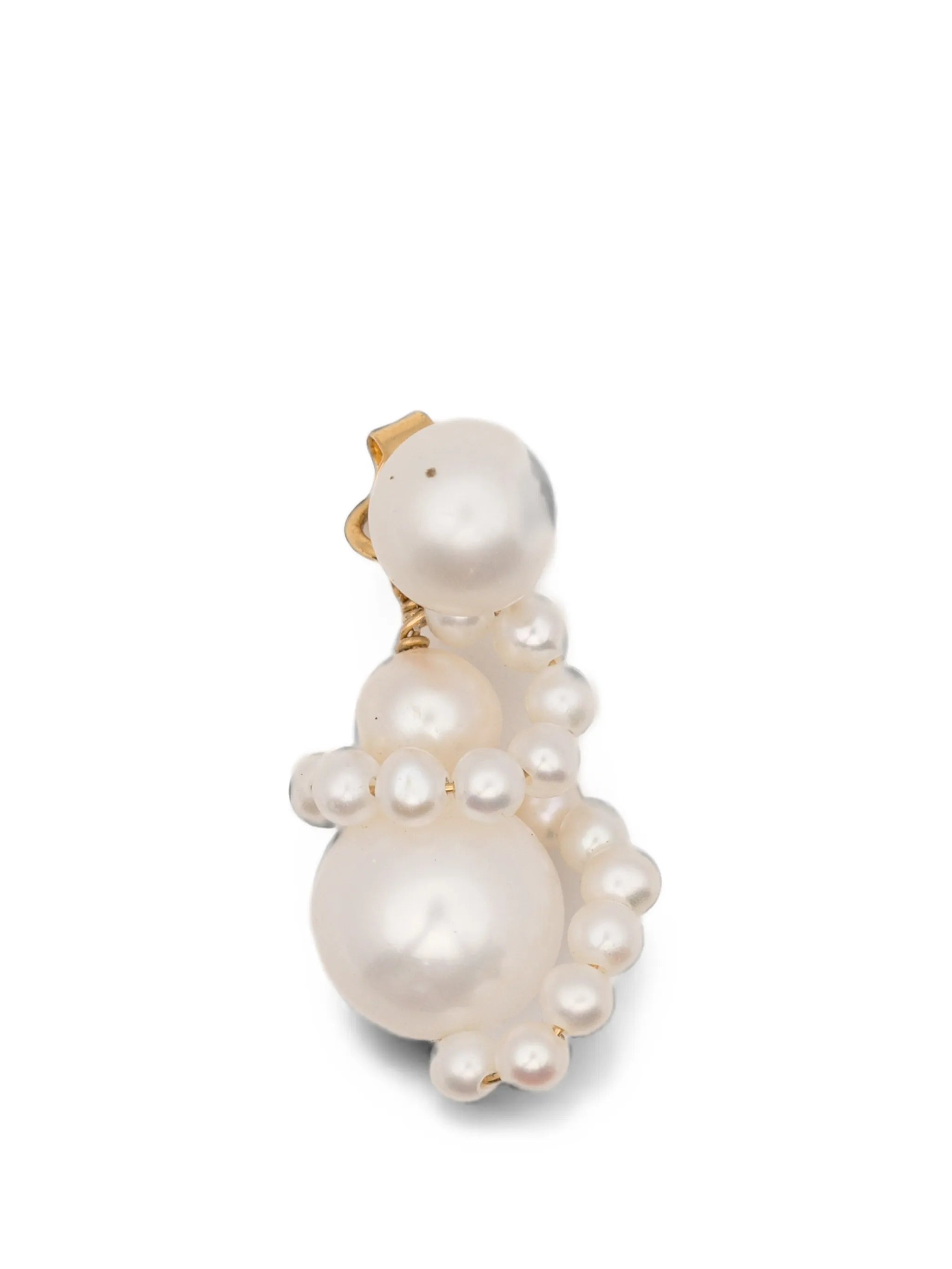 pearl-embellished drop earrings