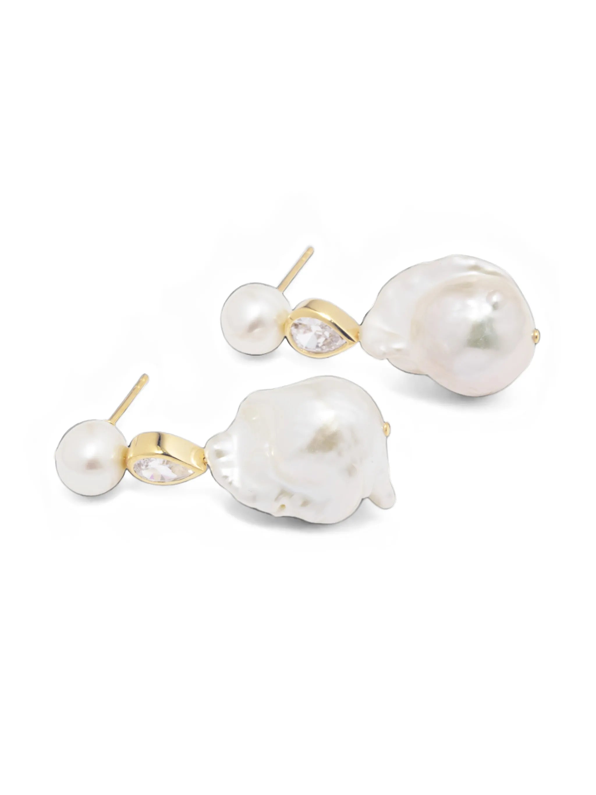 pearl-embellished drop earrings