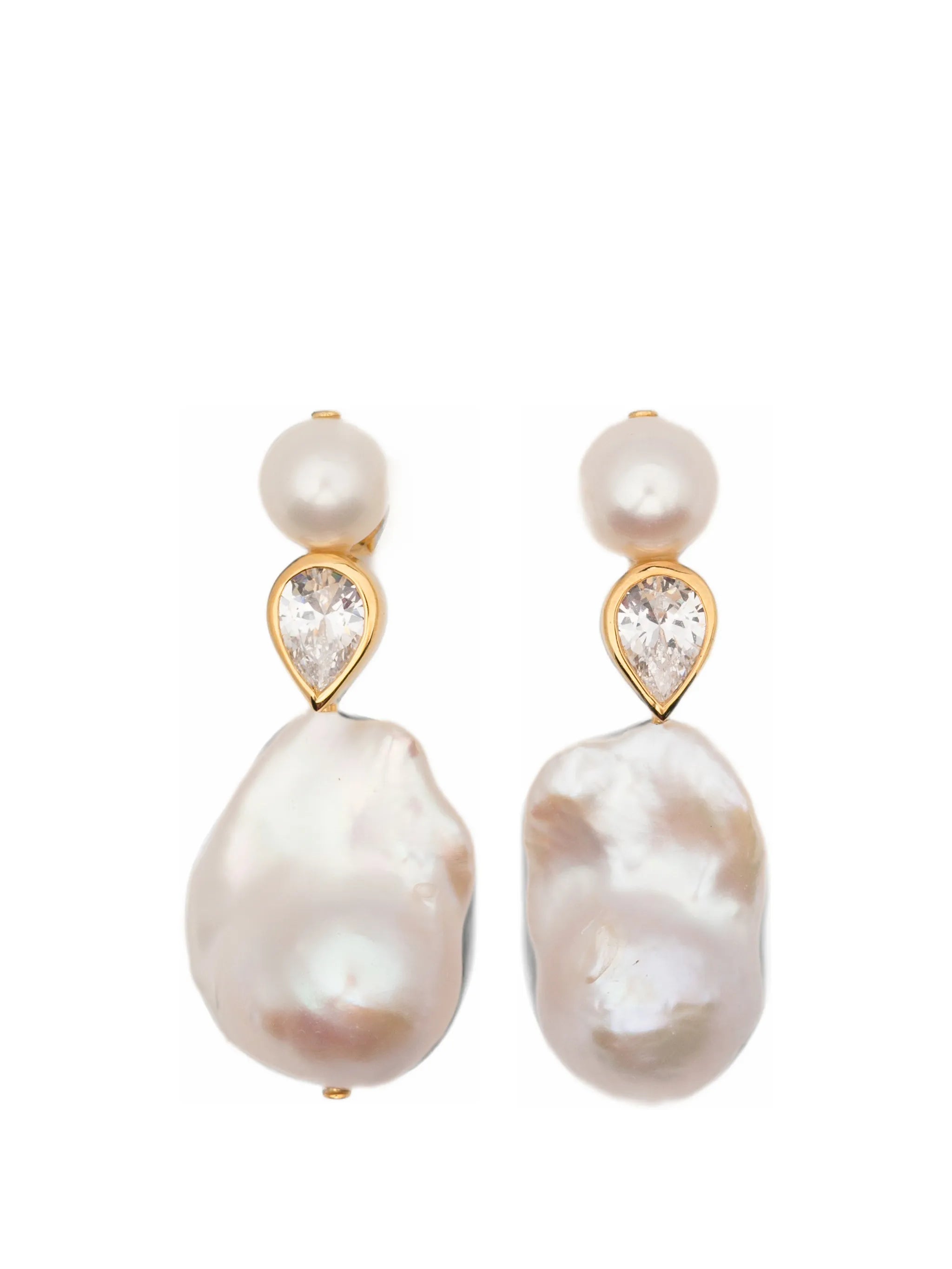 pearl-embellished drop earrings