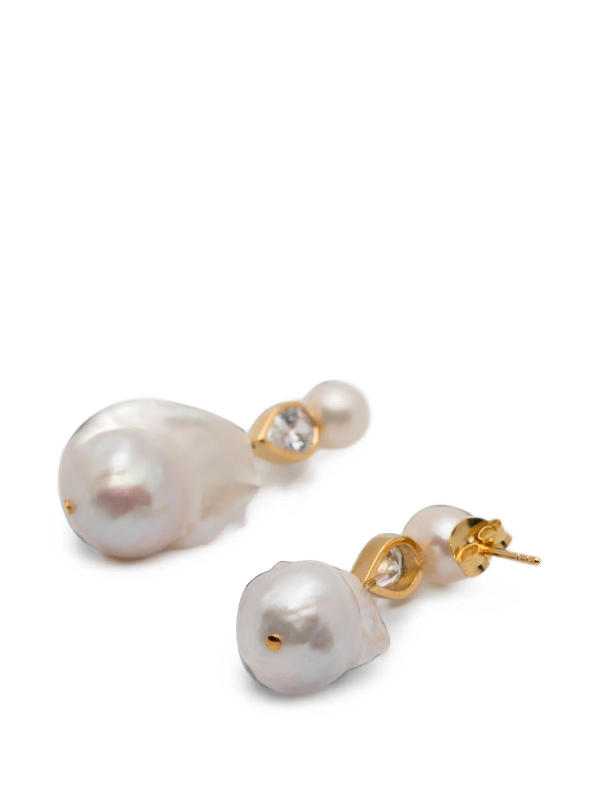 pearl-embellished drop earrings