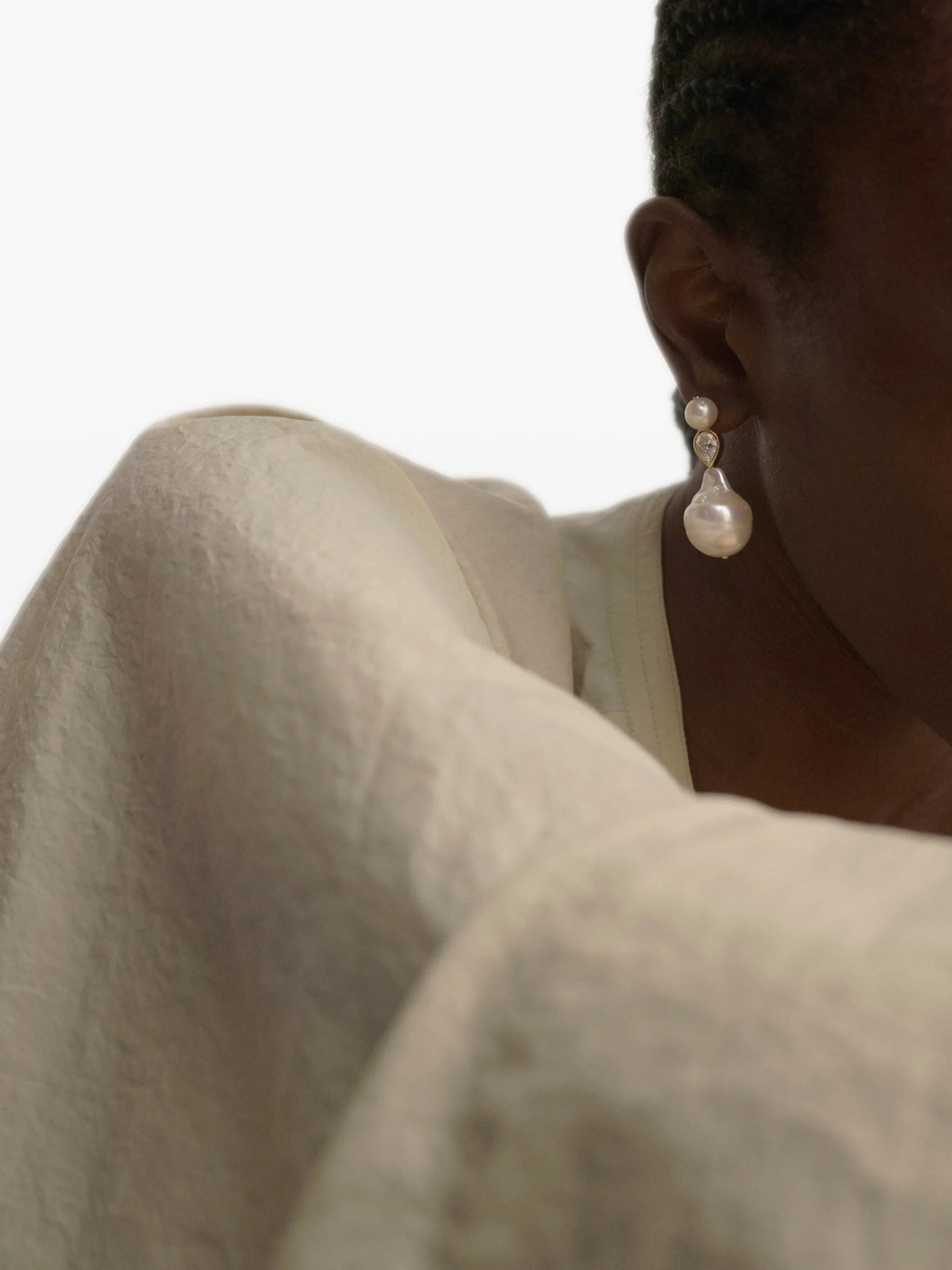 Pulp pearl-embellished drop earrings